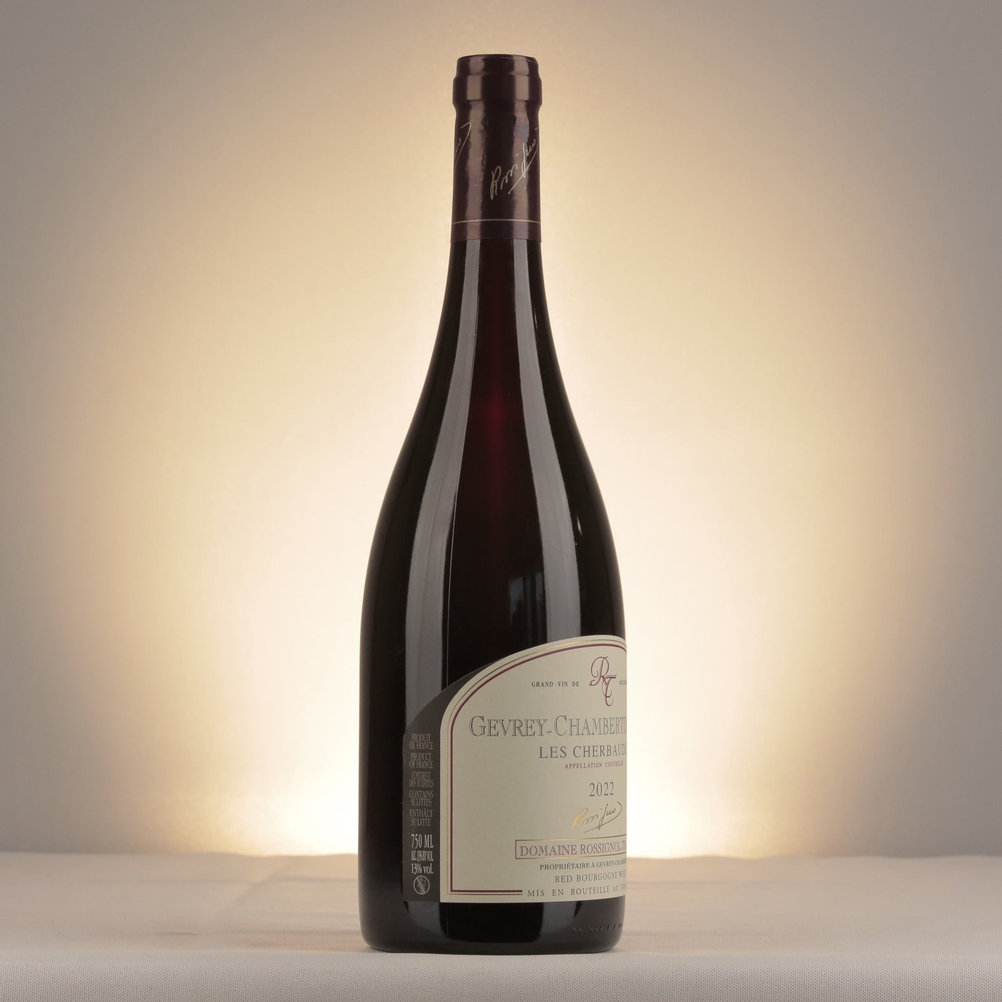 Domaine Rossignol-Trapet Gevrey-Chambertin 1er Cru Cherbaudes 2022 Bottle label