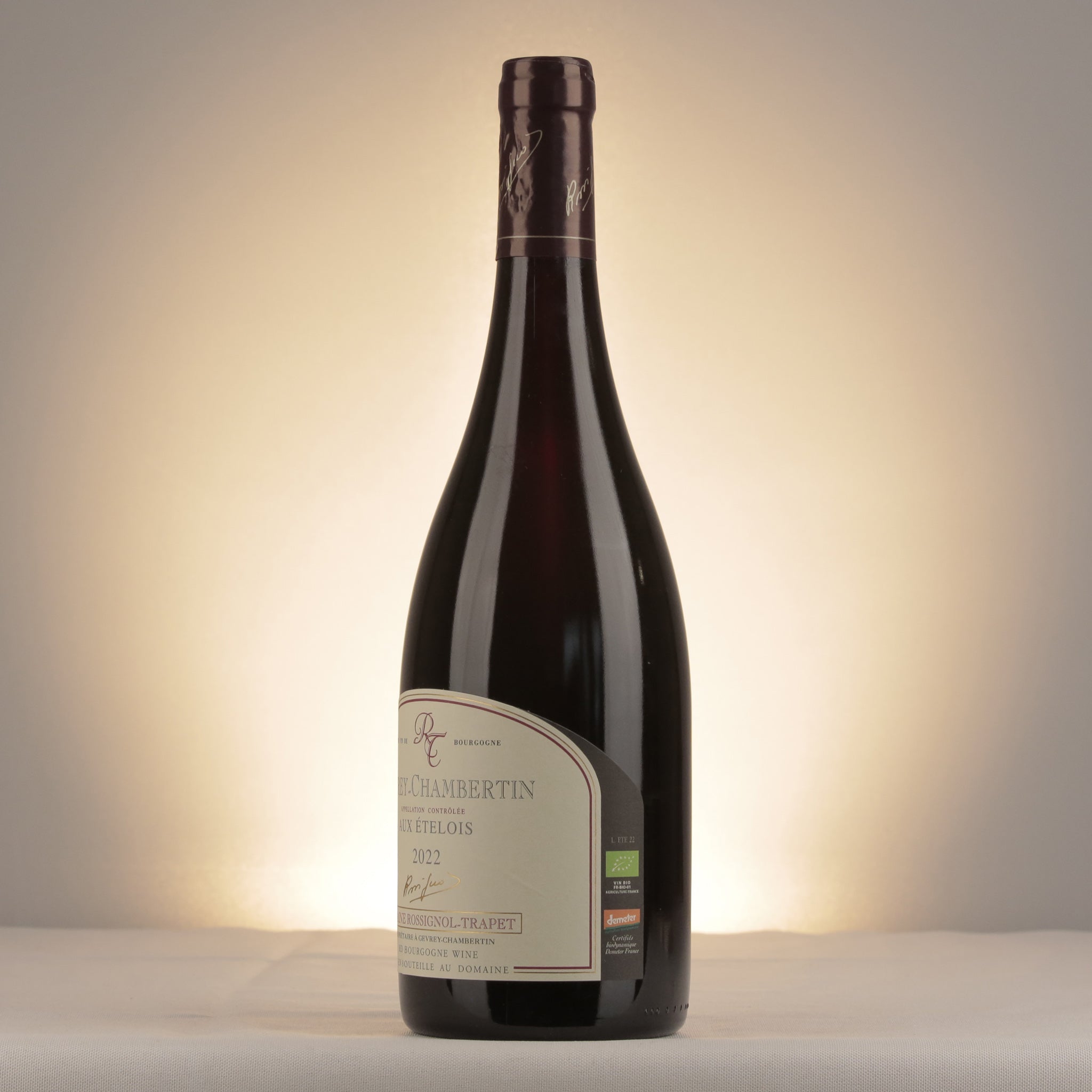 Domaine Rossignol-Trapet Gevrey-Chambertin Aux Ételois 2022 Bottle detail