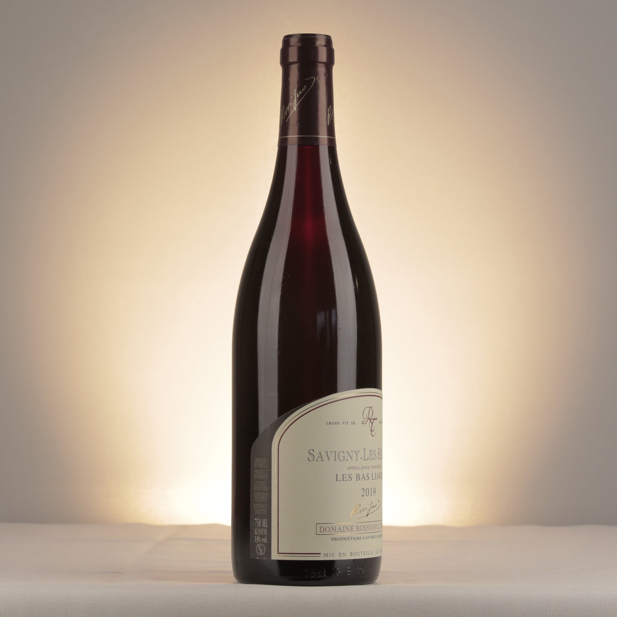 Domaine Rossignol-Trapet Savigny-les-Beaune Les Bas Liards 2019 Bottle label