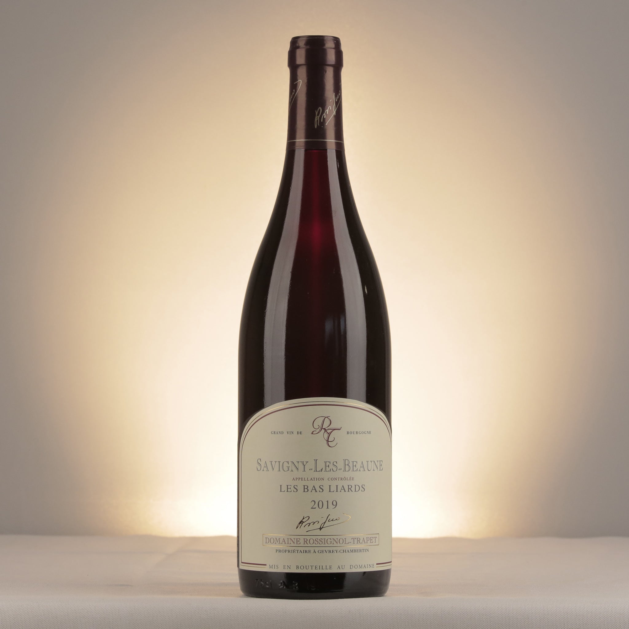 Domaine Rossignol-Trapet Savigny-les-Beaune Les Bas Liards 2019 Bottle front