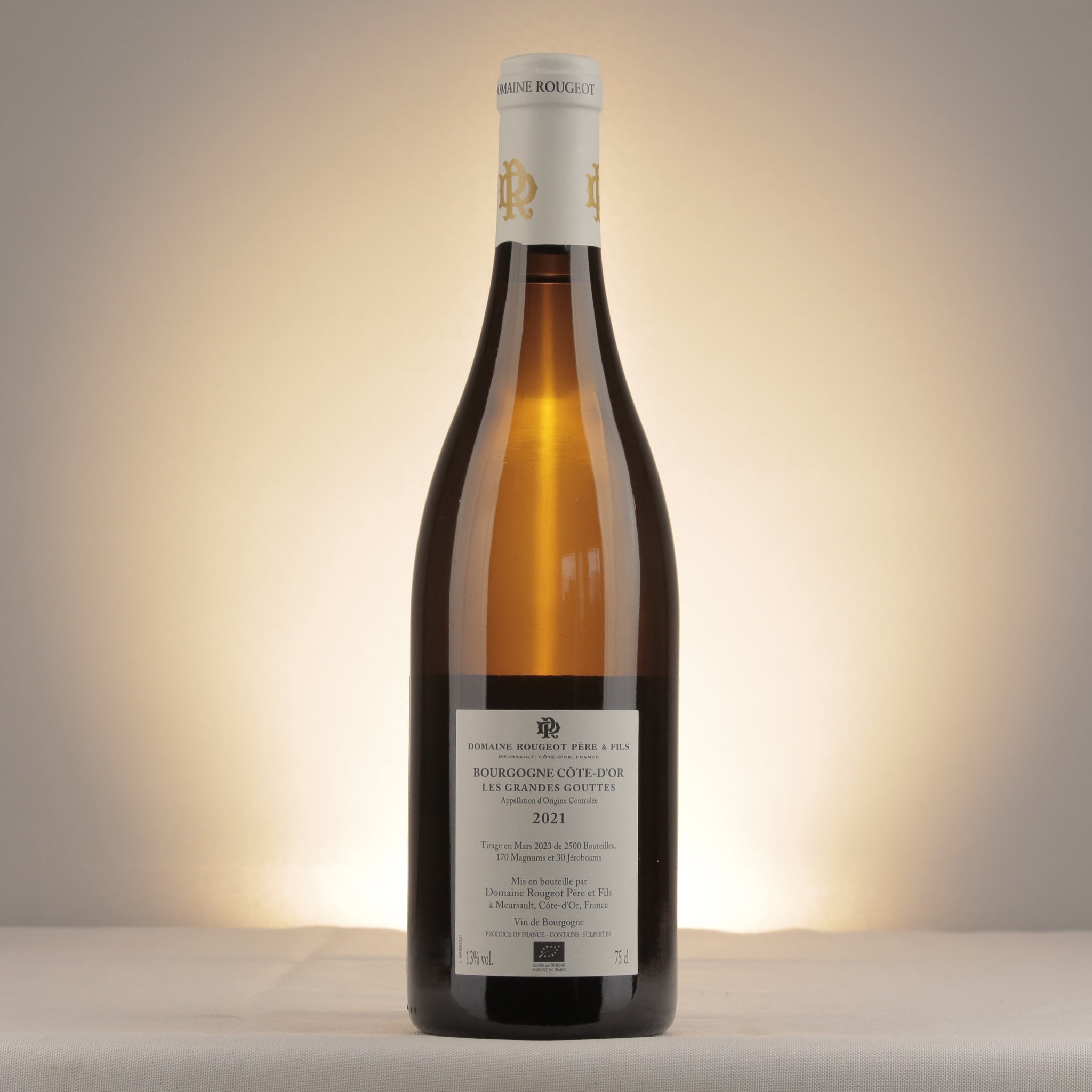 Domaine Rougeot Bourgogne Cote d'Or Les Grandes Gouttes 2021 Bottle back