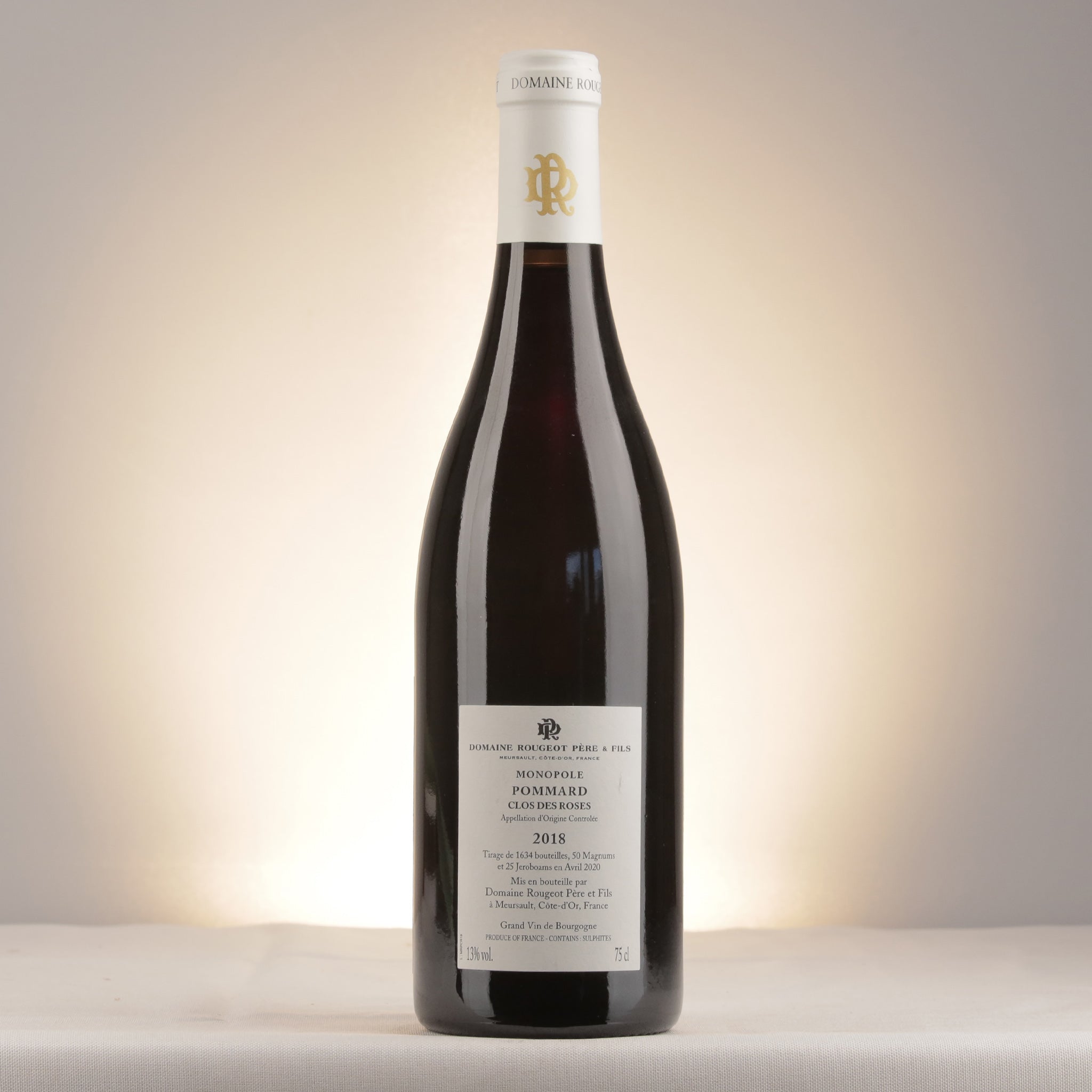 Domaine Rougeot Pommard Clos des Roses 2018 Bottle back