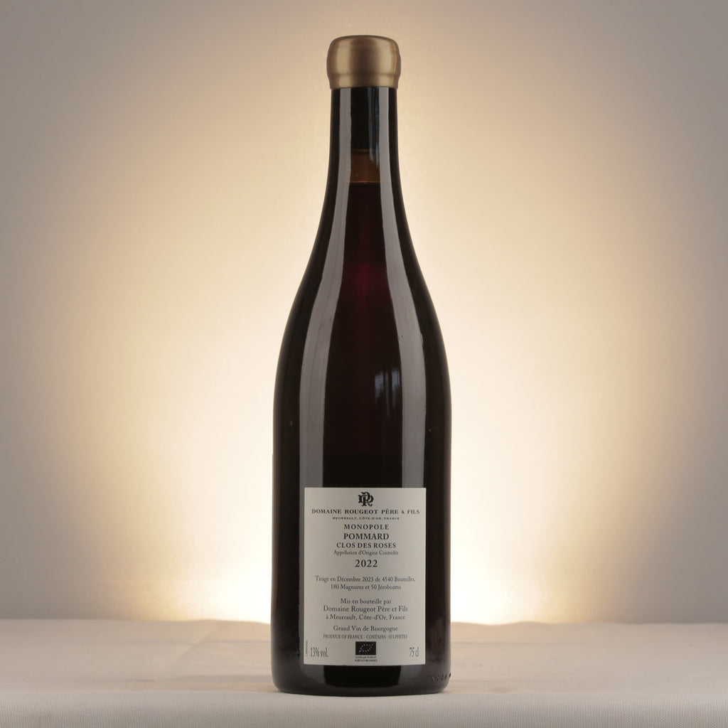 Domaine Rougeot Pommard Clos des Roses 2022 Bottle back