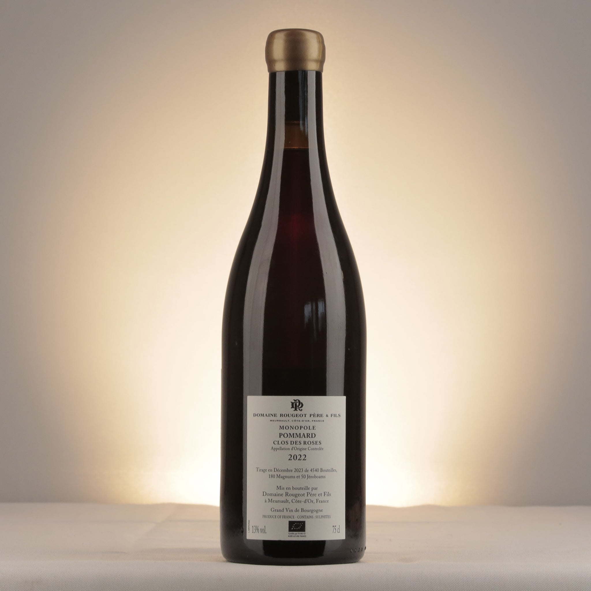 Domaine Rougeot Pommard Clos des Roses 2022 Bottle back