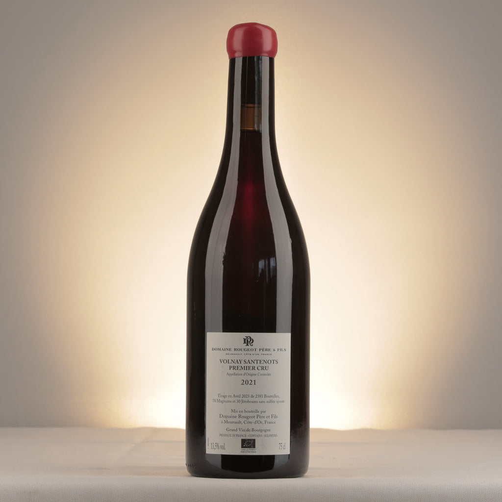 Domaine Rougeot Volnay 1er Cru Santenots 2021 Bottle back