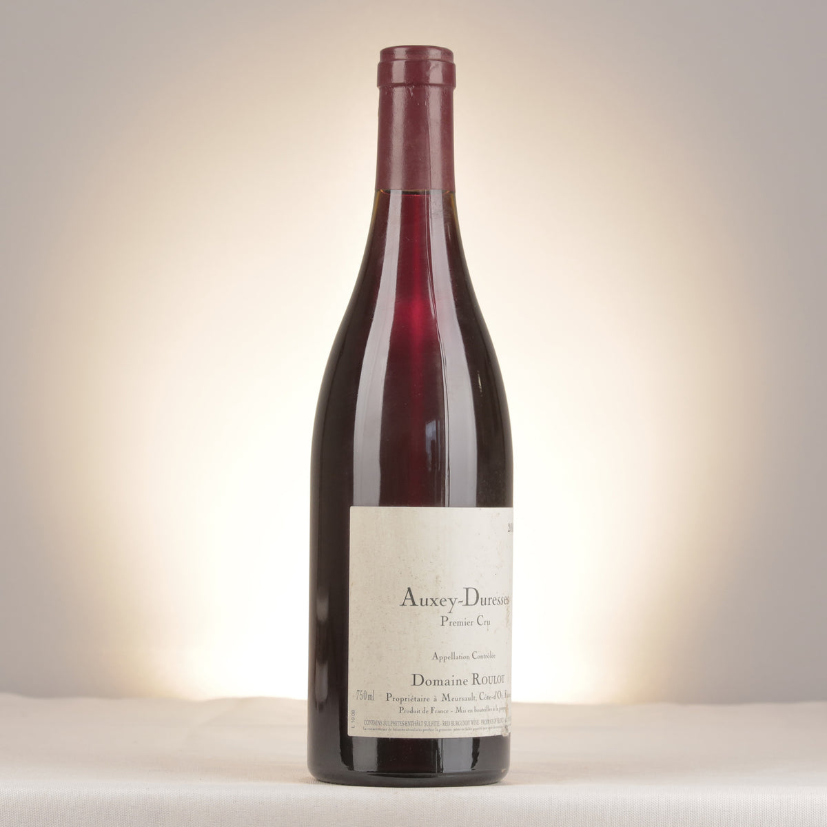 Domaine Roulot Auxey-Duresses 1er Cru 2008 Bottle turned right