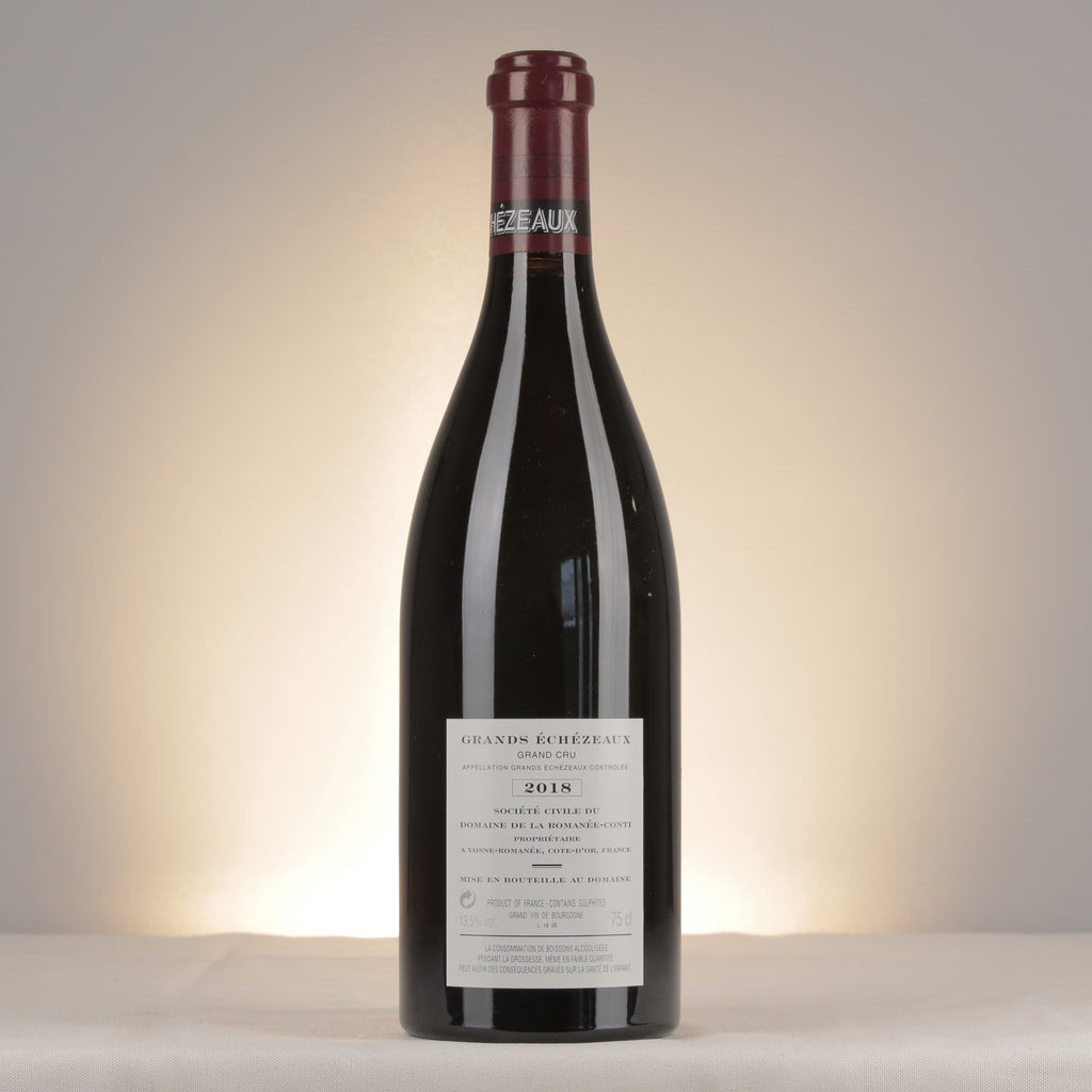 Domaine de la Romanée-Conti Grands Echézeaux 2018 Bottle back