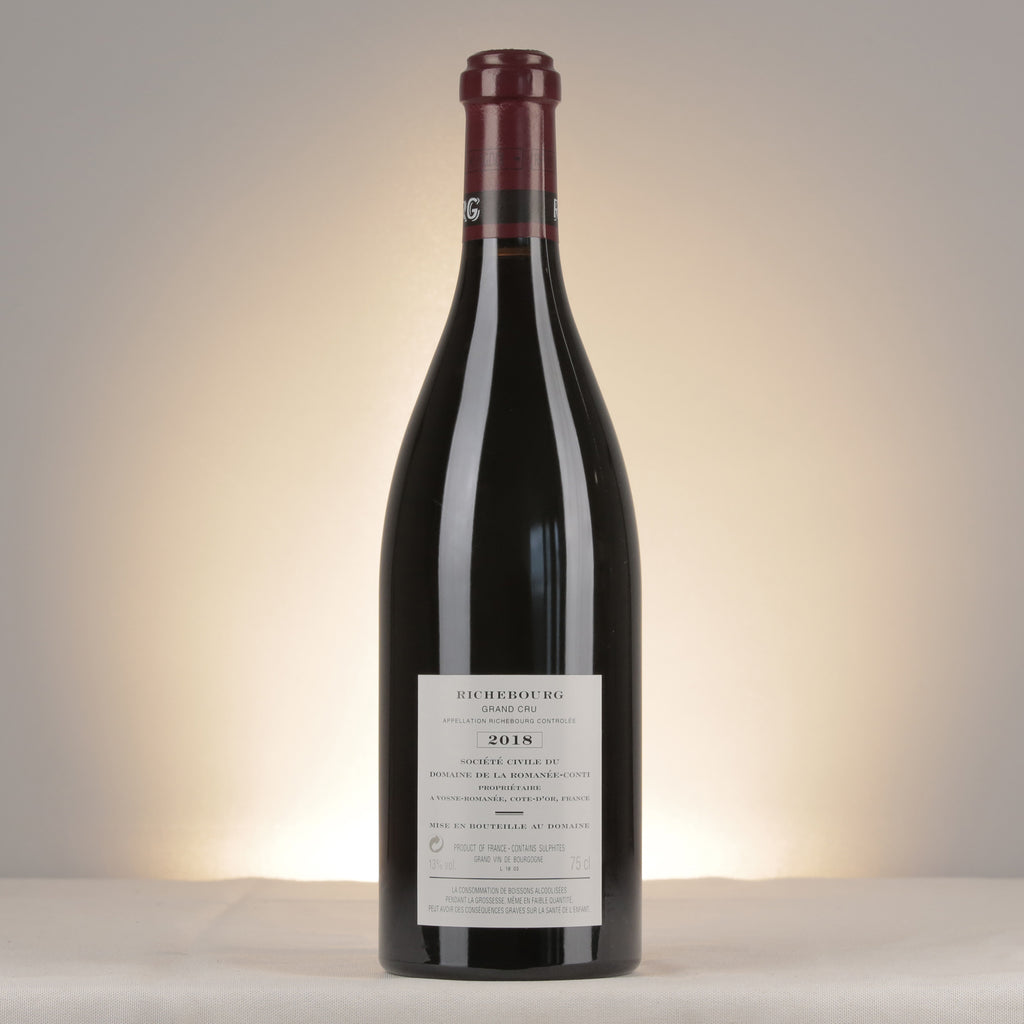 Domaine de la Romanée-Conti Richebourg Grand Cru 2018 Bottle back