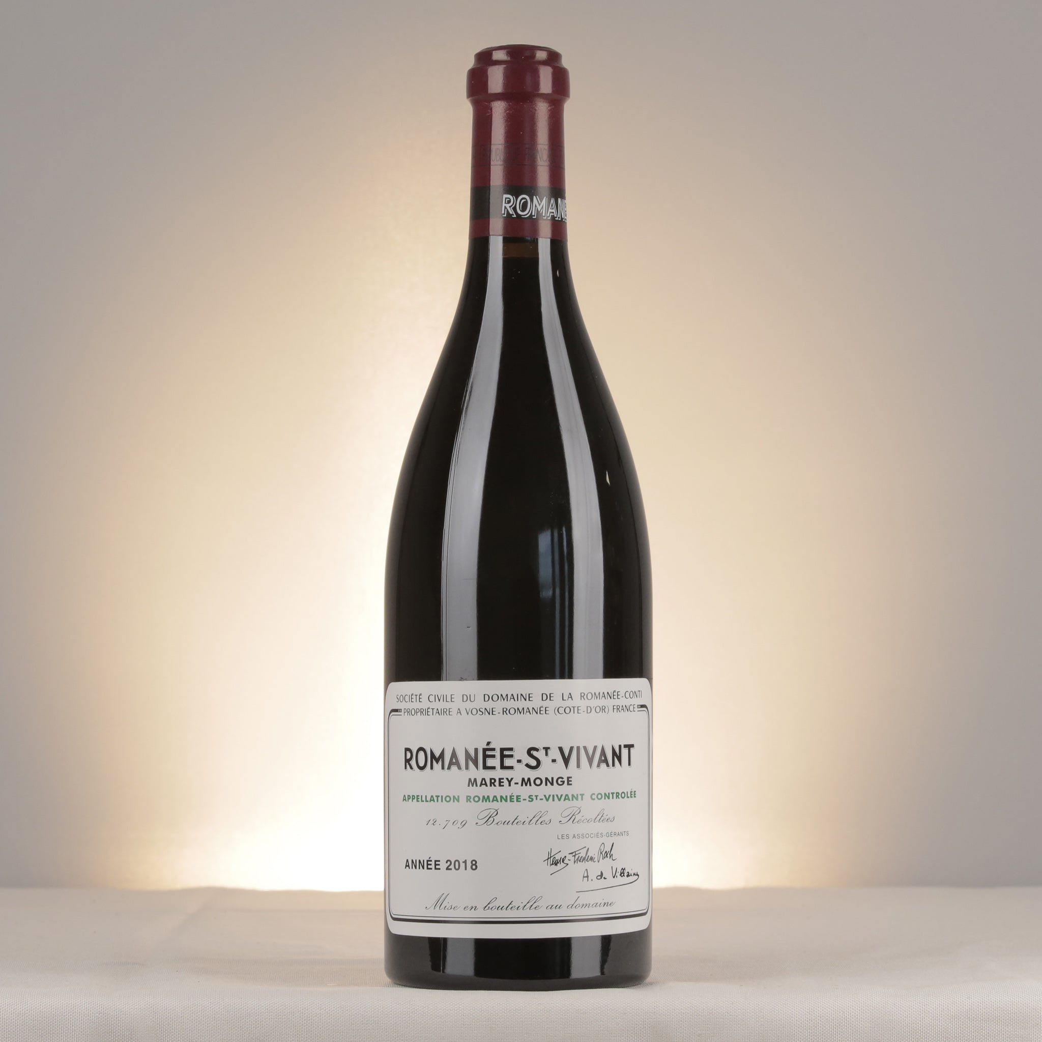 Domaine de la Romanée-Conti Romanée-Saint-Vivant Grand Cru 2018 Bottle front