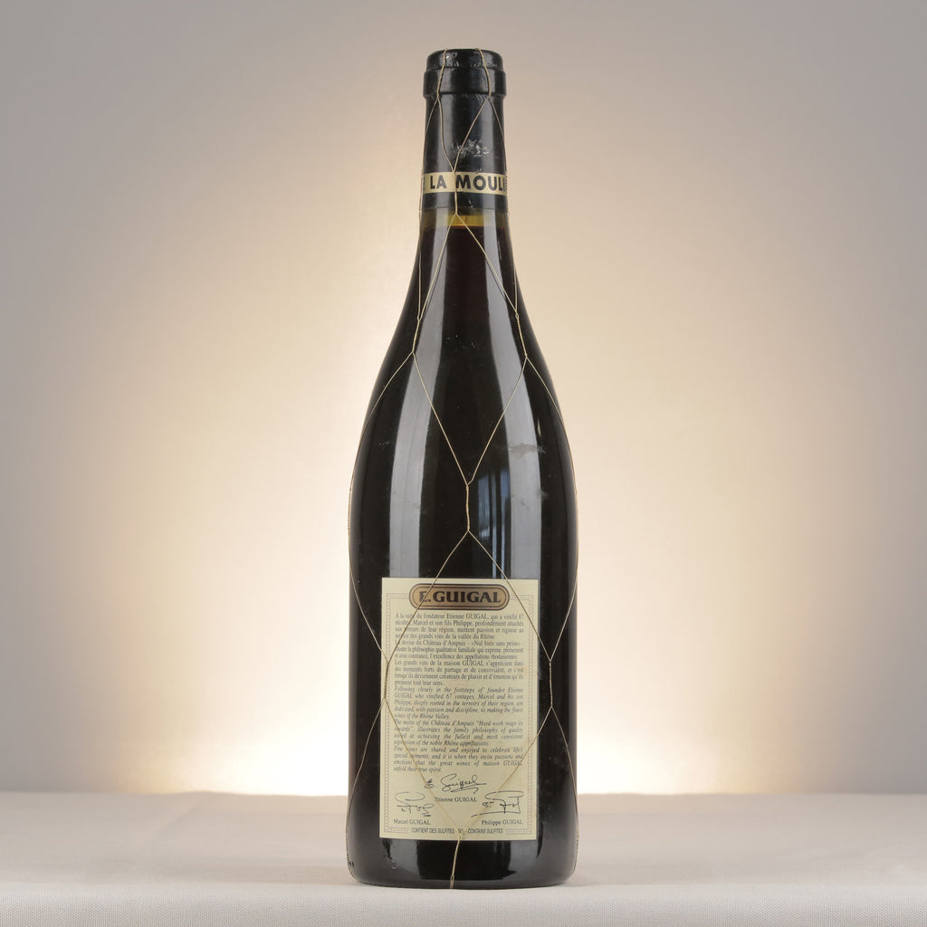 E. Guigal Cote Rotie La Mouline 2003 Bottle back