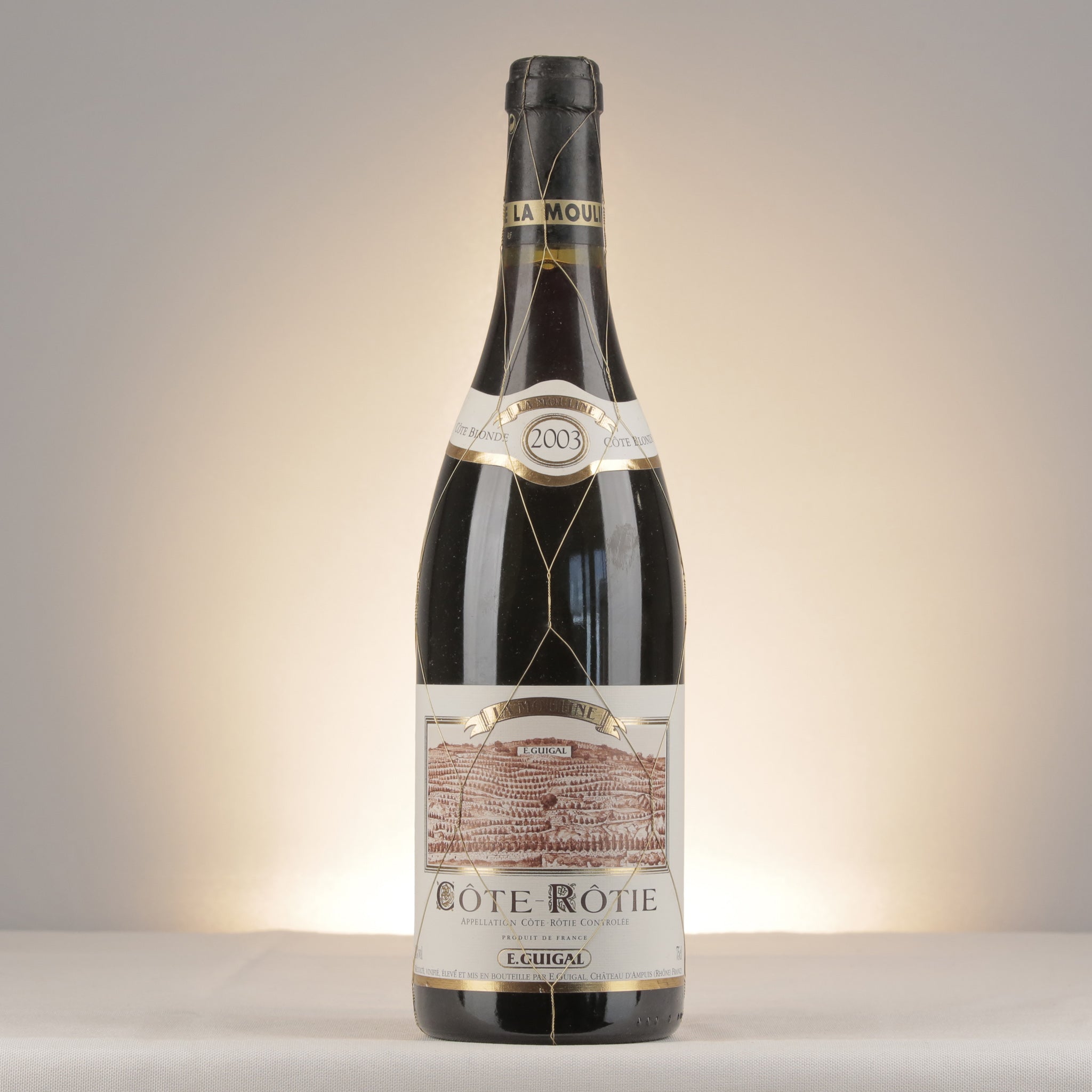 E. Guigal Cote Rotie La Mouline 2003 Bottle front