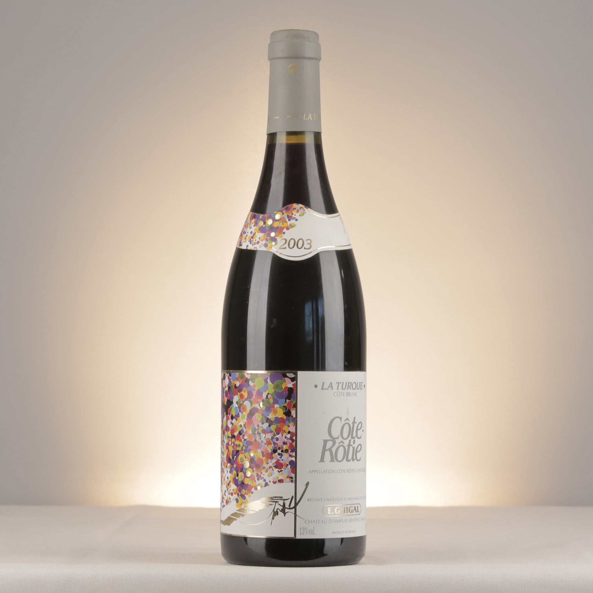 E. Guigal Cote Rotie La Turque 2003 Bottle front