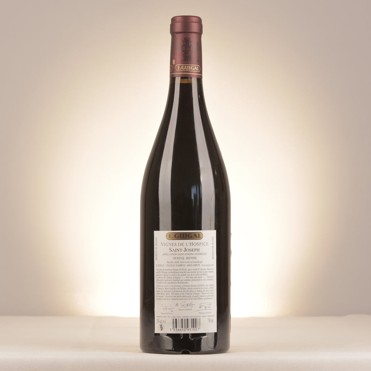 E. Guigal Saint-Joseph Vignes de l'Hospice 2005 Bottle back