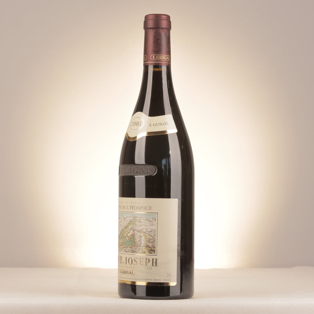 E. Guigal Saint-Joseph Vignes de l'Hospice 2005 Bottle turned left