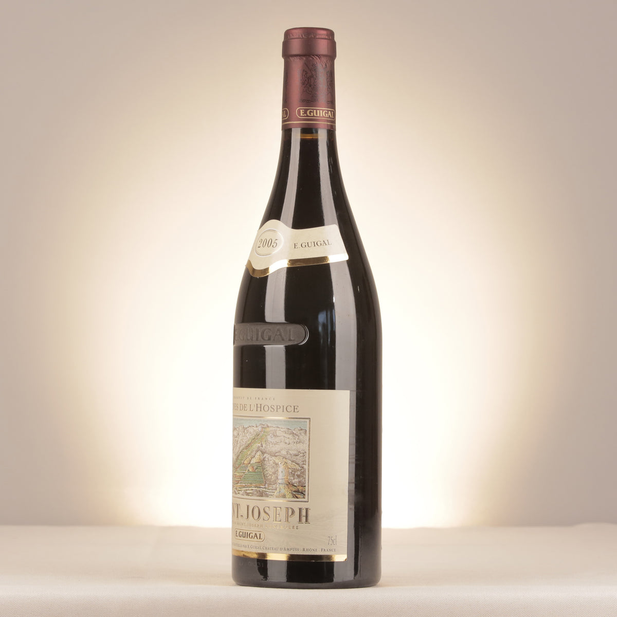 E. Guigal Saint-Joseph Vignes de l'Hospice 2005 Bottle turned left