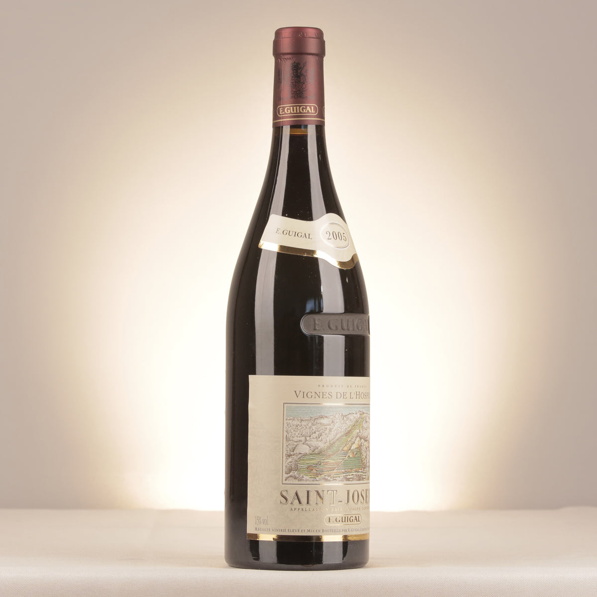 E. Guigal Saint-Joseph Vignes de l'Hospice 2005 Bottle turned right