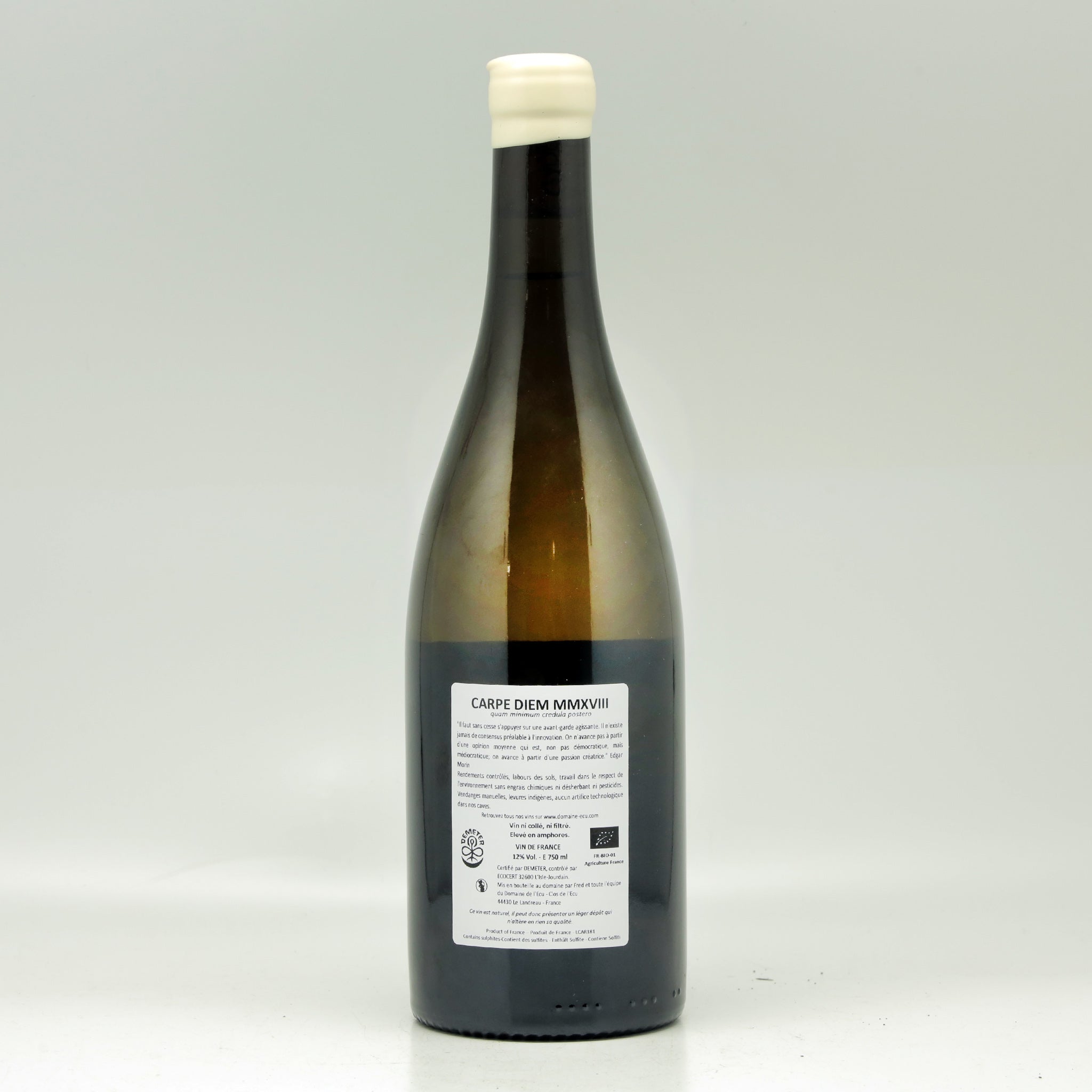 Domaine de L'Ecu Frédéric Niger Carpe Diem 2018 White wine Bottle
