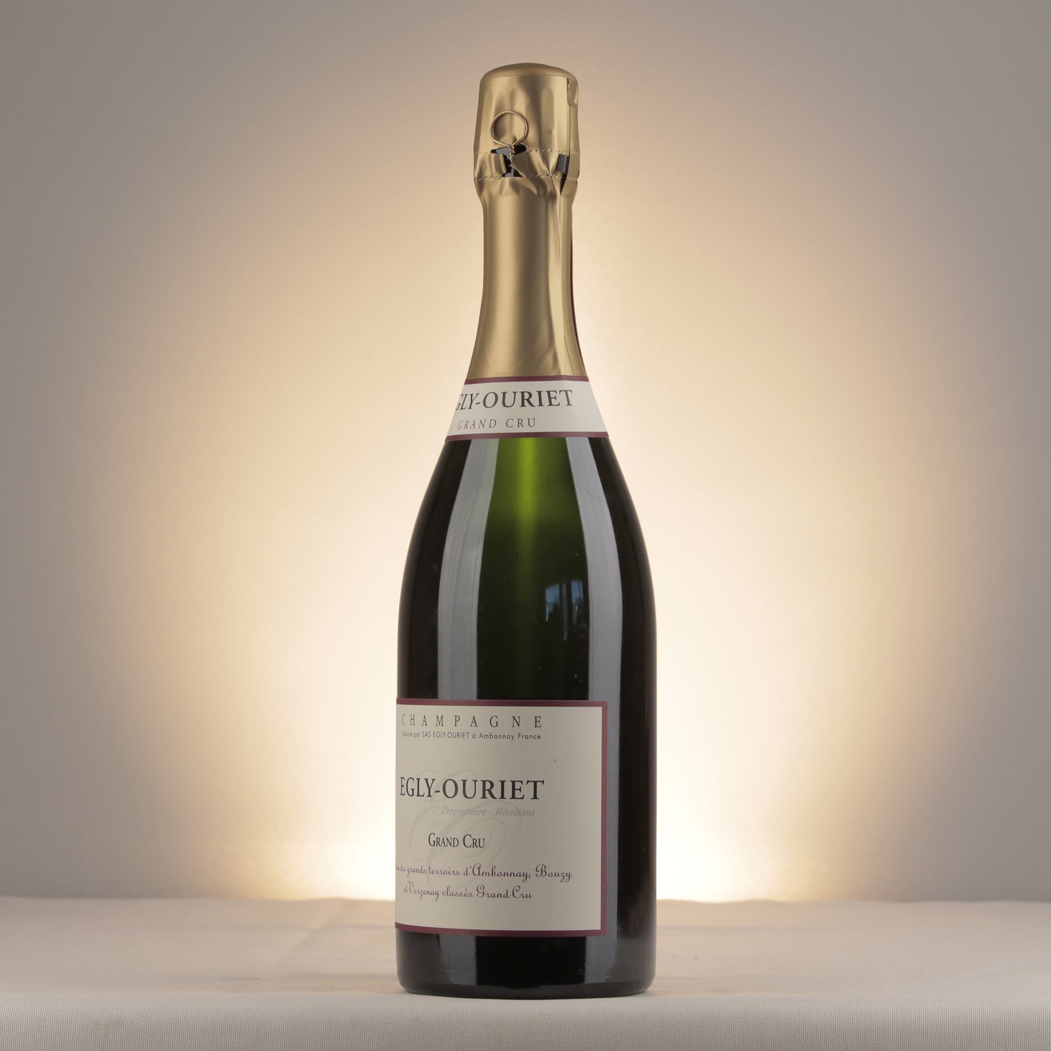 Champagne Egly-Ouriet Extra Brut Grand Cru NV Bottle detail