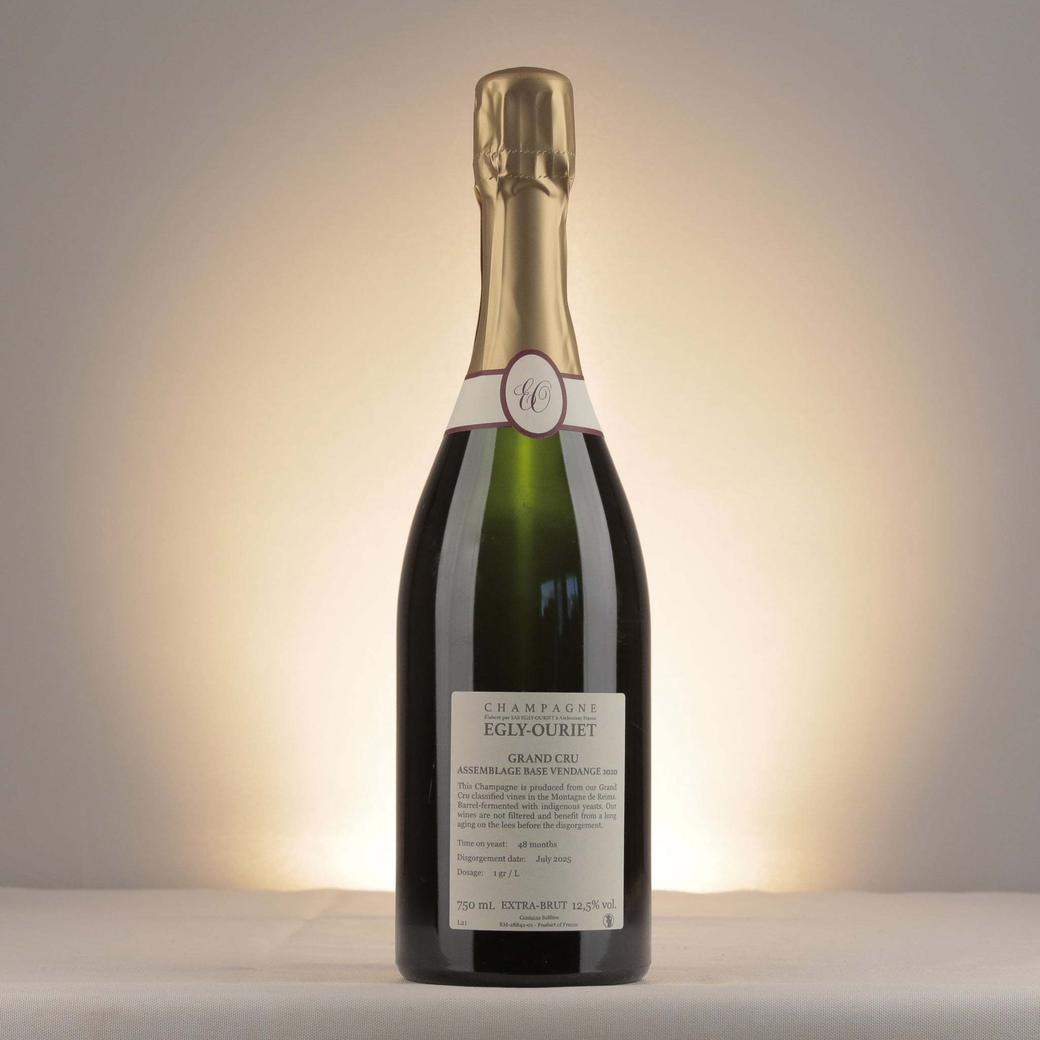 Champagne Egly-Ouriet Extra Brut Grand Cru NV Bottle back