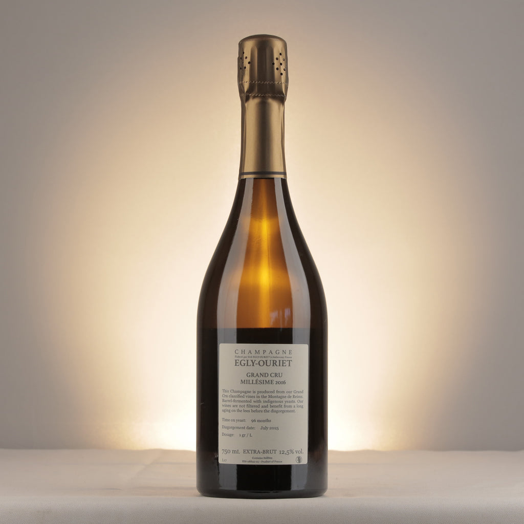 Champagne Egly-Ouriet Extra-Brut Millésime 2016 Bottle back