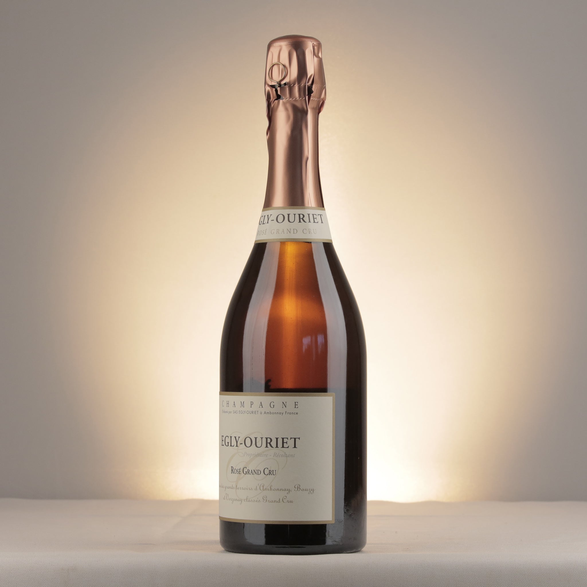 Champagne Egly-Ouriet Extra Brut Rosé Grand Cru NV Bottle detail