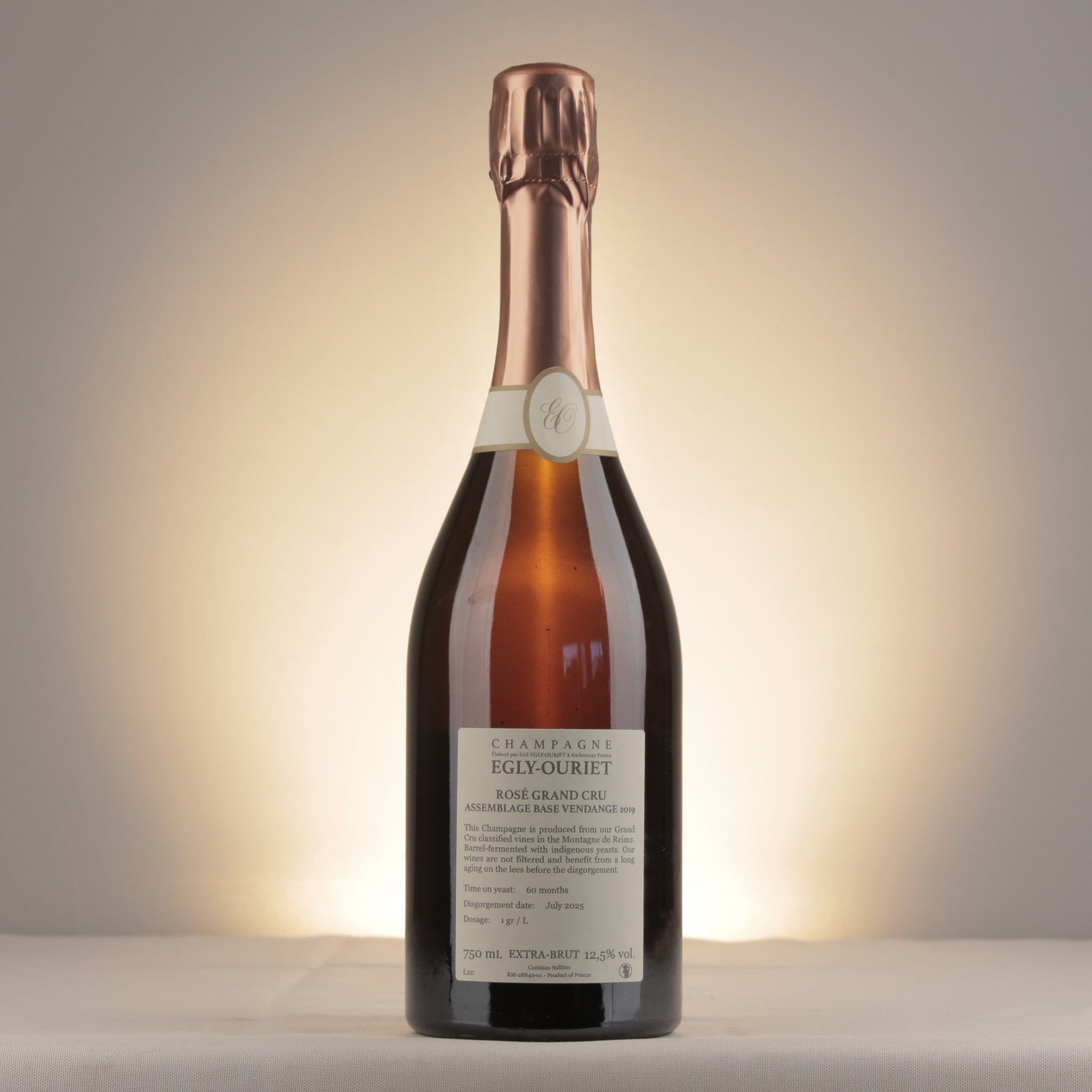 Champagne Egly-Ouriet Extra Brut Rosé Grand Cru NV Bottle back