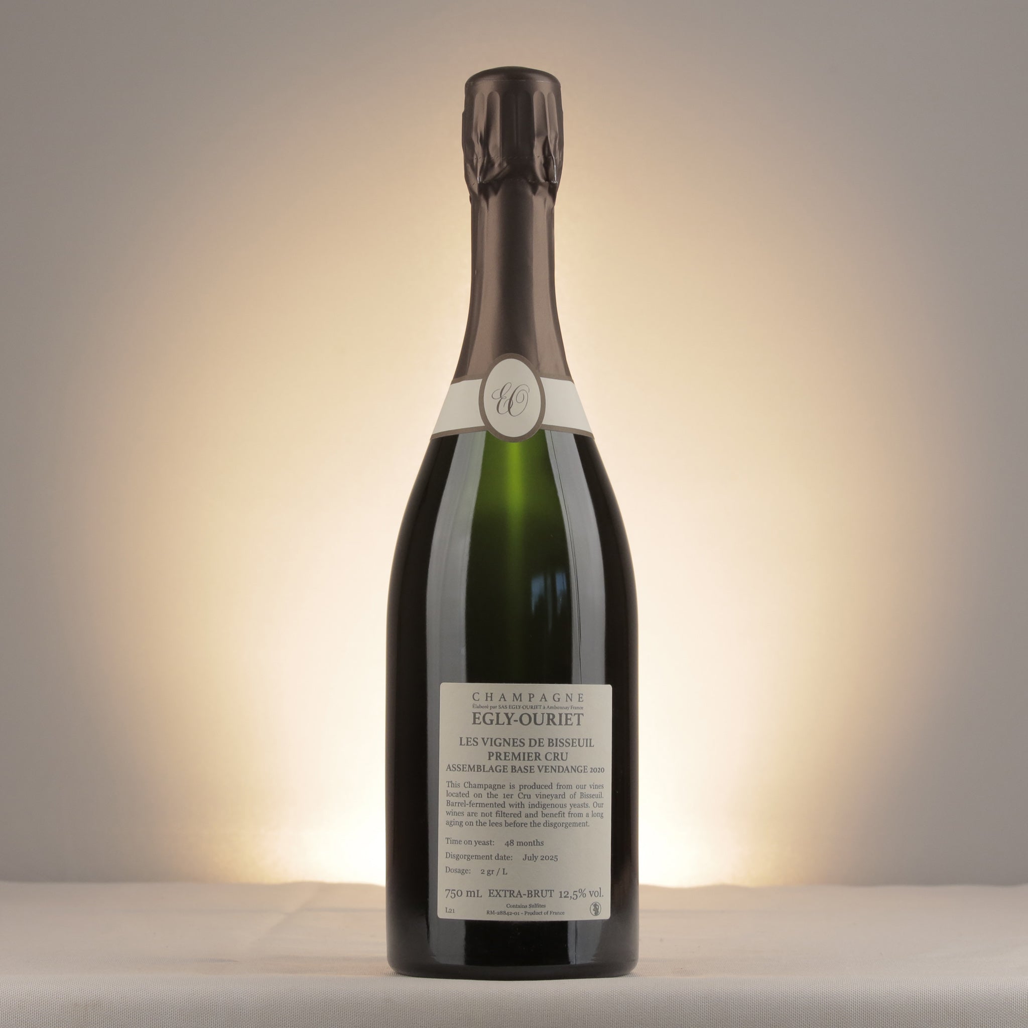 Champagne Egly-Ouriet Les Vignes de Bisseuil 1er Cru NV Bottle back