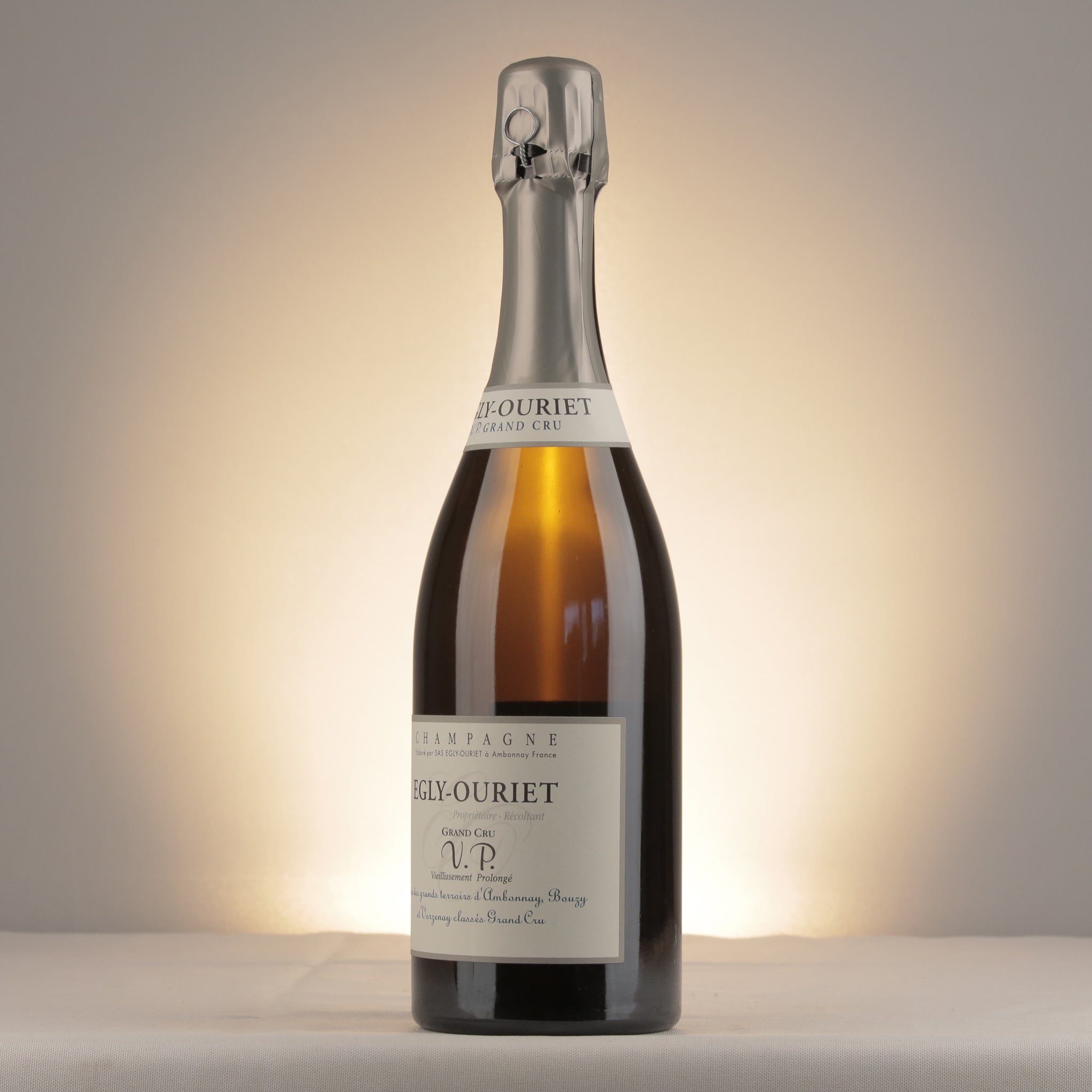 Champagne Egly-Ouriet V.P. Vieillissement Prolongé Extra Brut Grand Cru NV Bottle detail