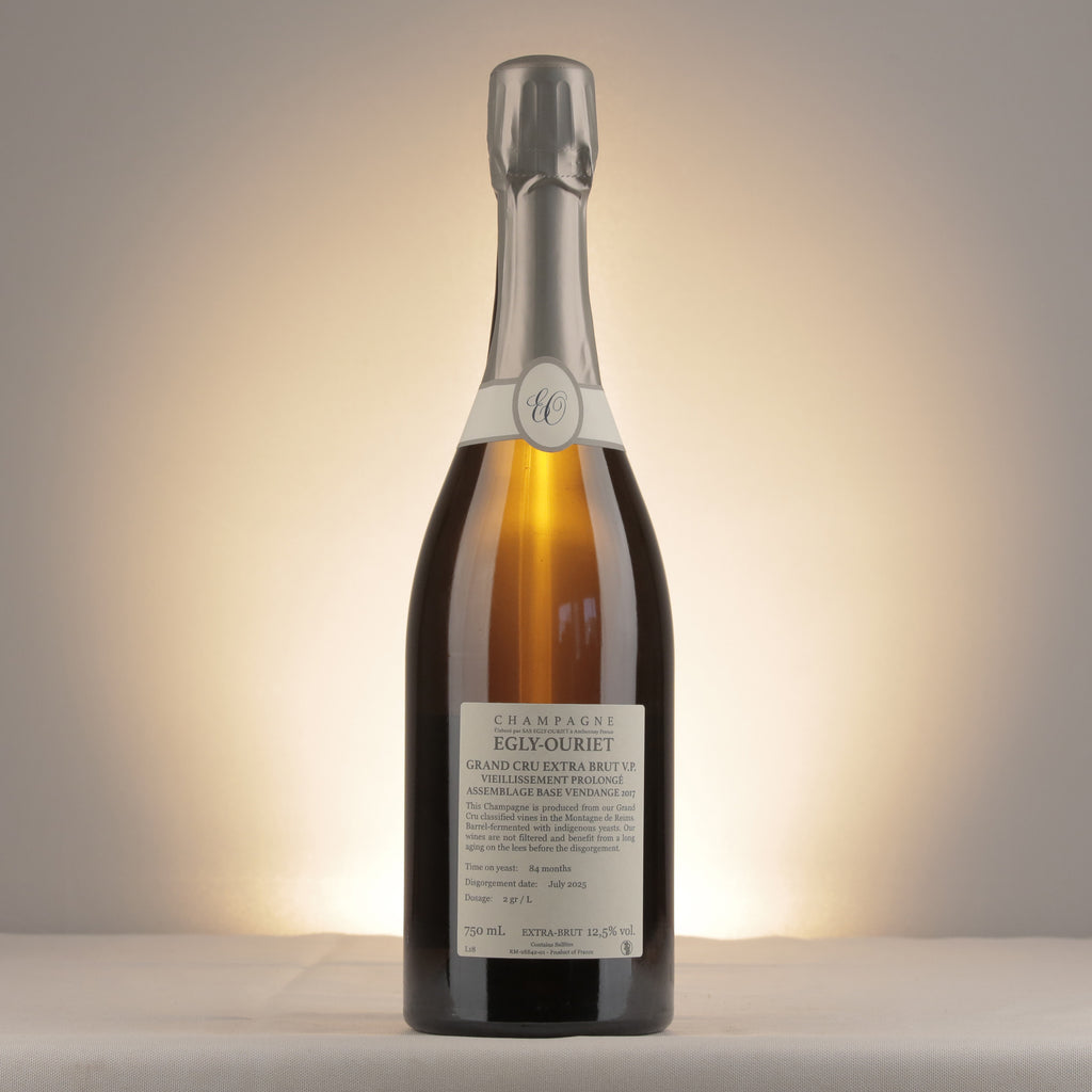 Champagne Egly-Ouriet V.P. Vieillissement Prolongé Extra Brut Grand Cru NV Bottle back