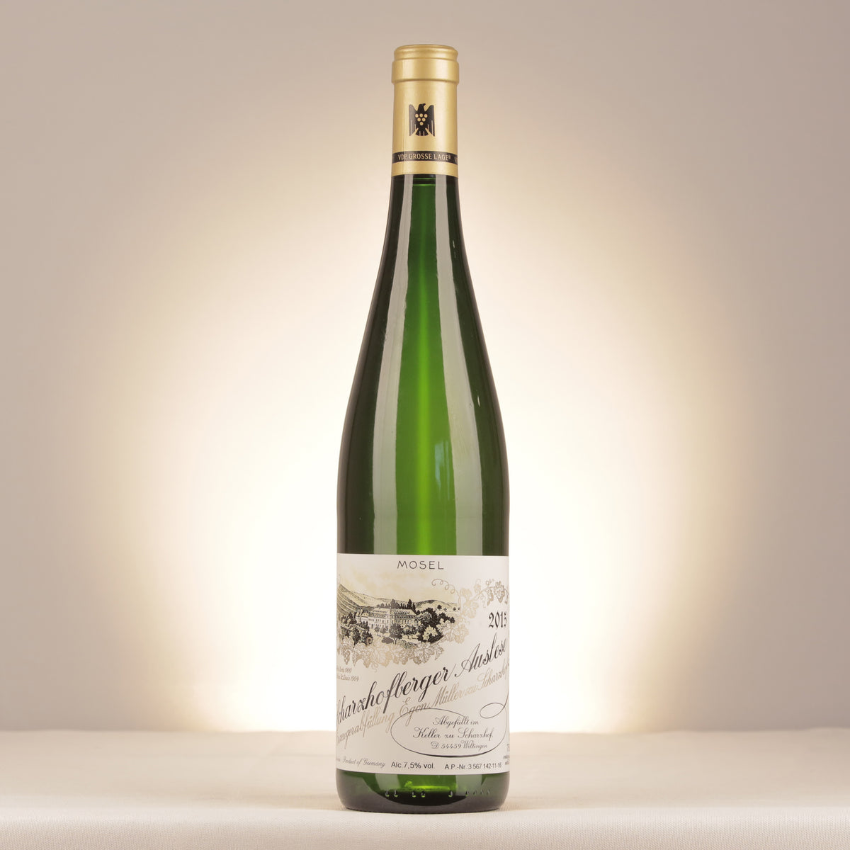 Egon Muller Scharzhofberger Riesling Auslese Goldkapsel Mosel 2015 Bottle front