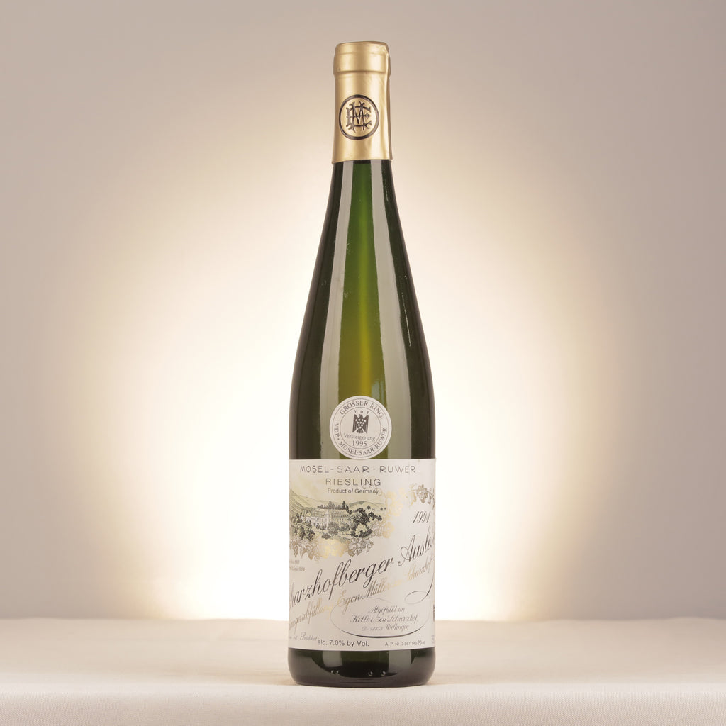 Egon Muller Scharzhofberger Riesling Auslese Goldkapsel Versteigerung Mosel 1994 Bottle front