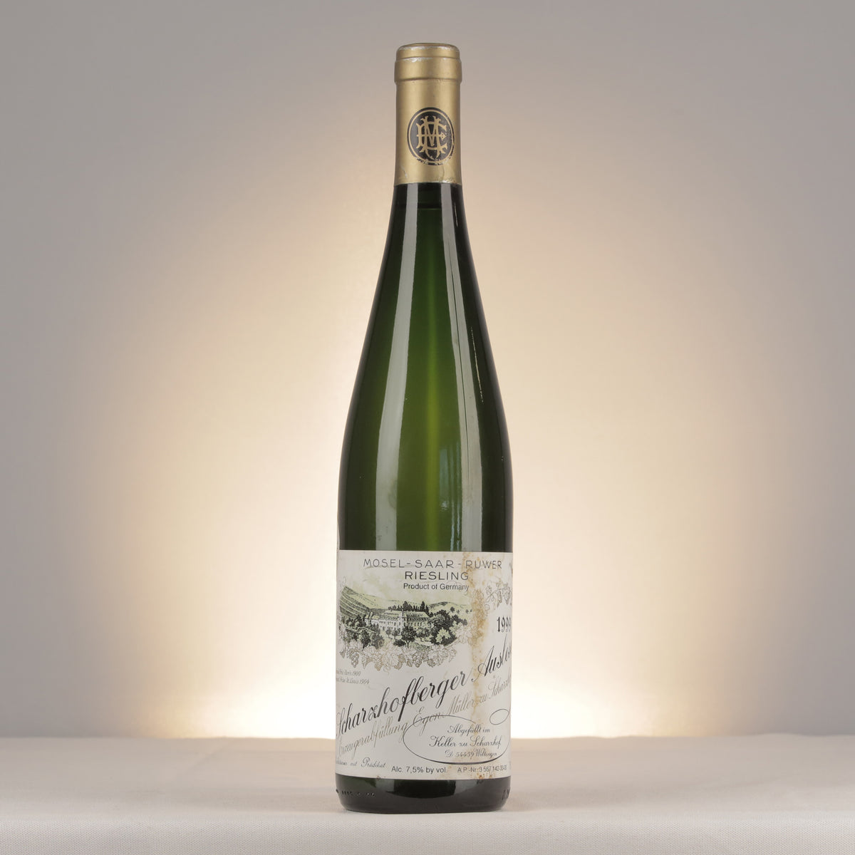 Egon Muller Scharzhofberger Riesling Auslese Mosel 1999 Bottle front