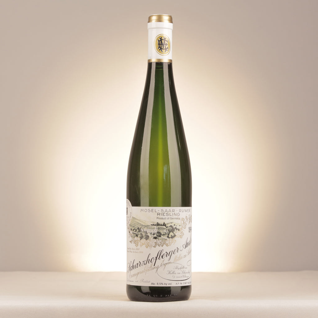Egon Muller Scharzhofberger Riesling Auslese Versteigerung Mosel 1999 Bottle front