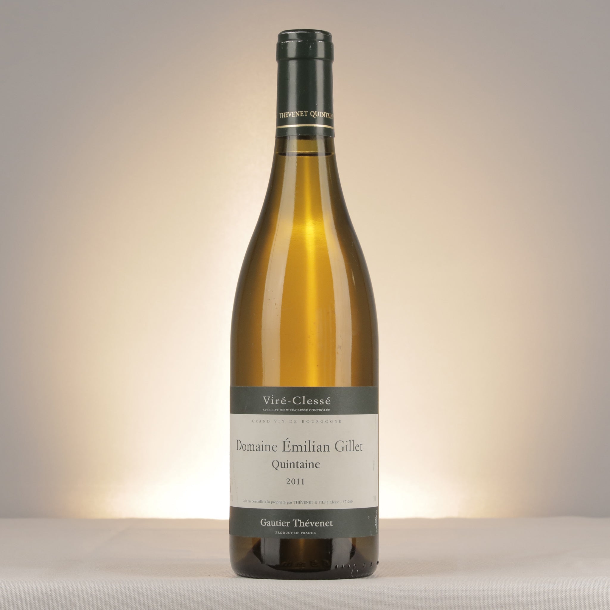 Emilian Gillet Viré-Clessé "Quintaine" 2011 Bottle front