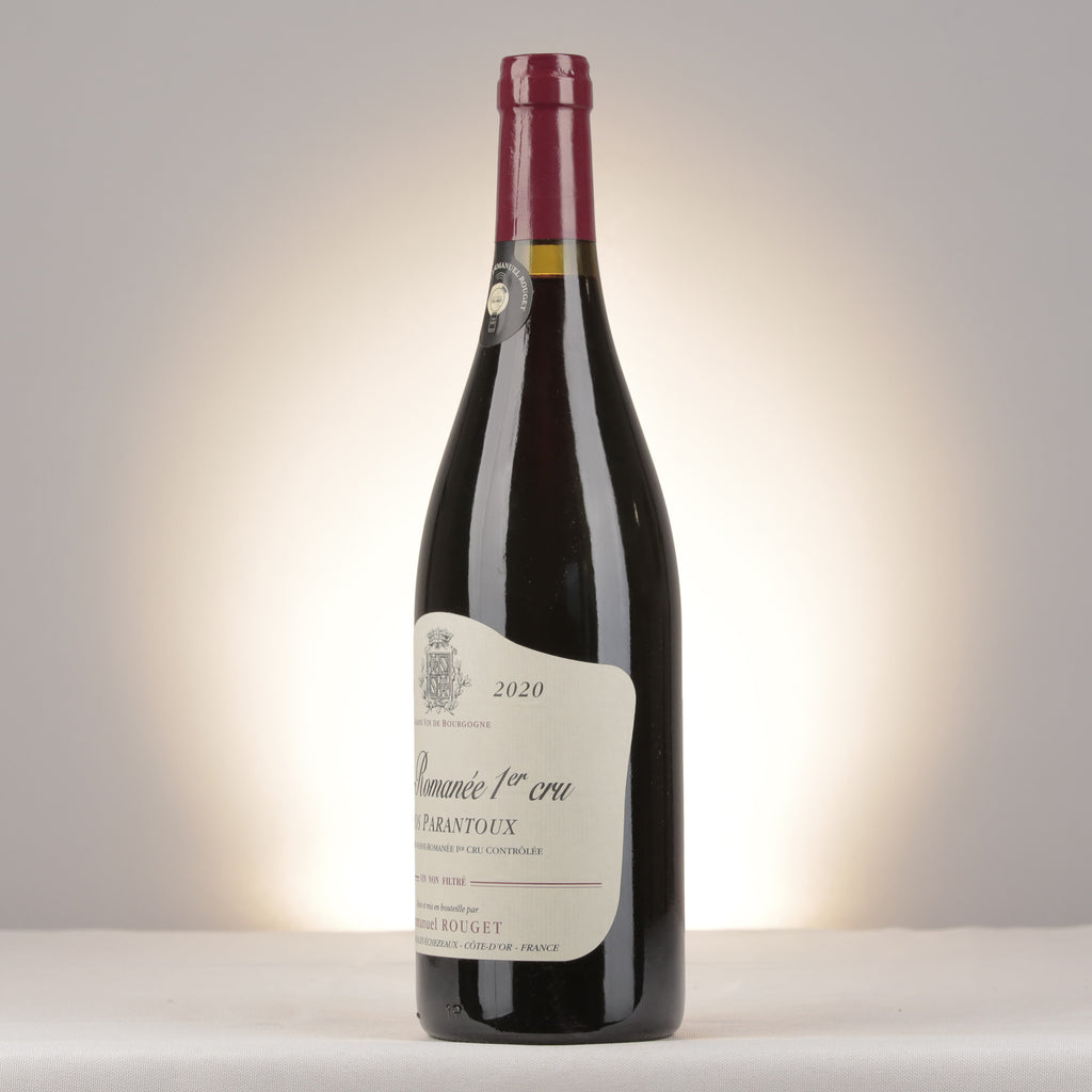 Emmanuel Rouget Cros Parantoux Vosne-Romanée 1er Cru 2020 Bottle turned left