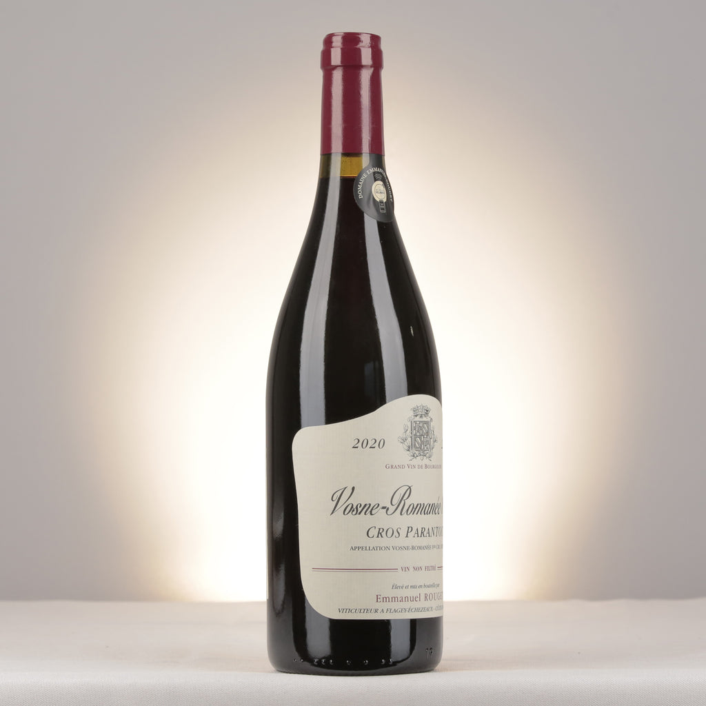 Emmanuel Rouget Cros Parantoux Vosne-Romanée 1er Cru 2020 Bottle turned right