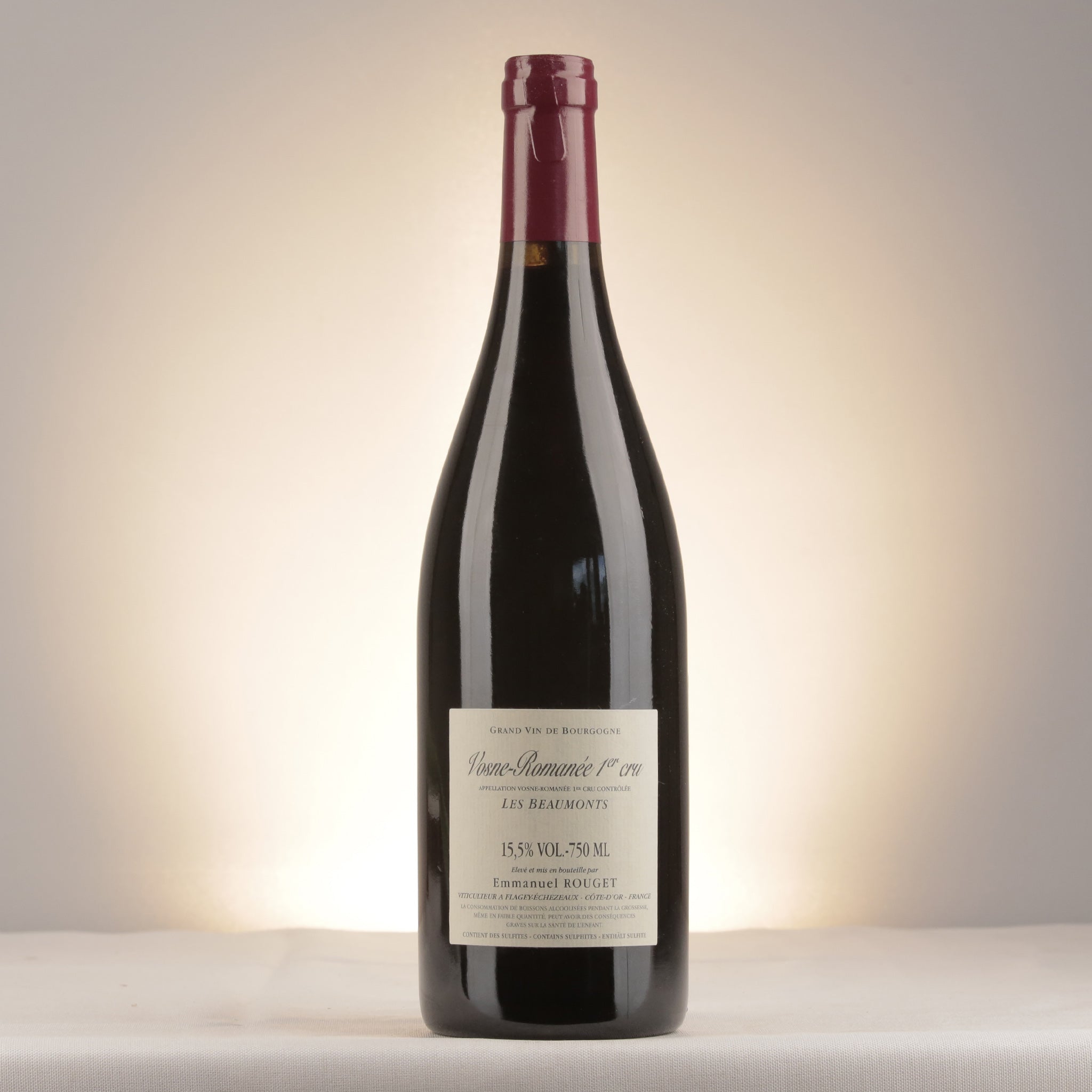 Emmanuel Rouget Vosne-Romanee 1er Cru Les Beaumonts 2020 Bottle back