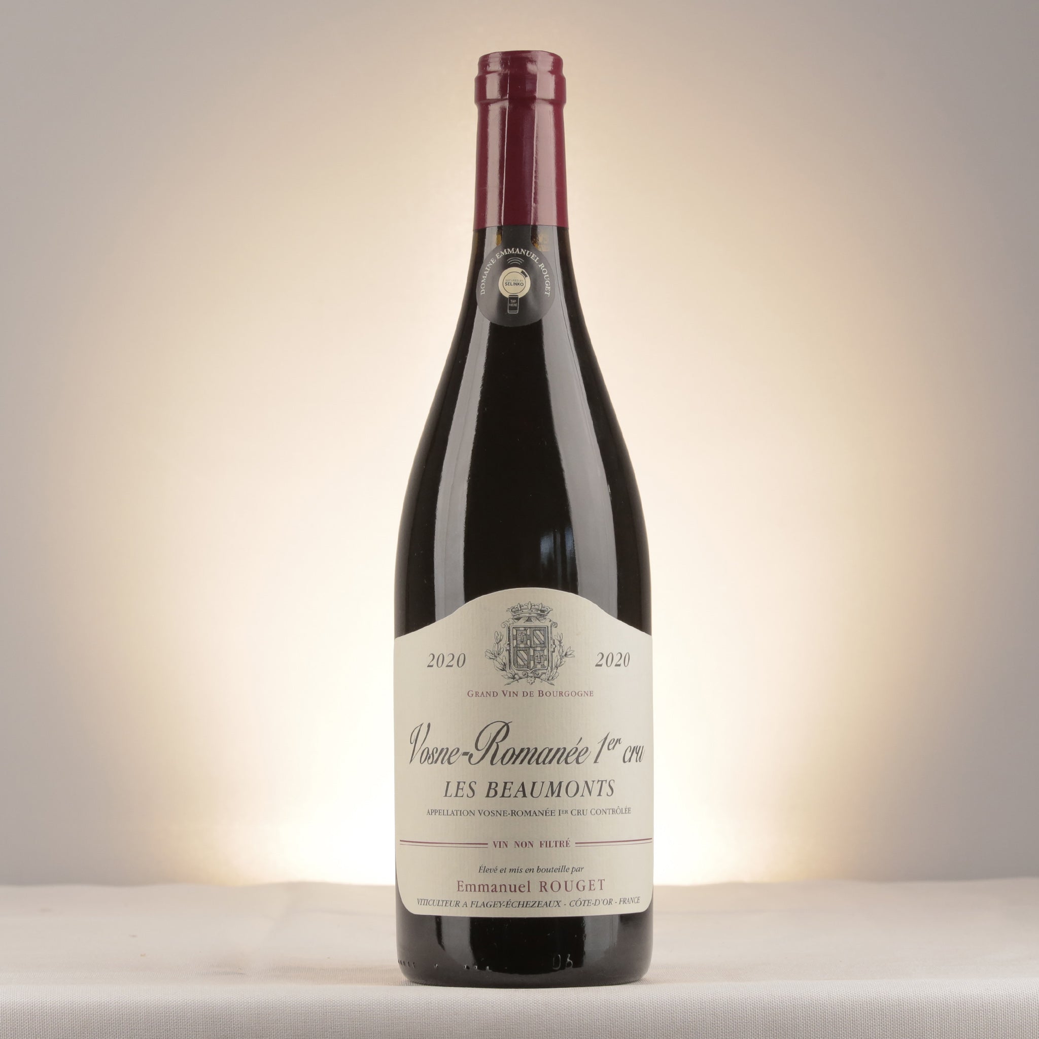 Emmanuel Rouget Vosne-Romanee 1er Cru Les Beaumonts 2020 Bottle front