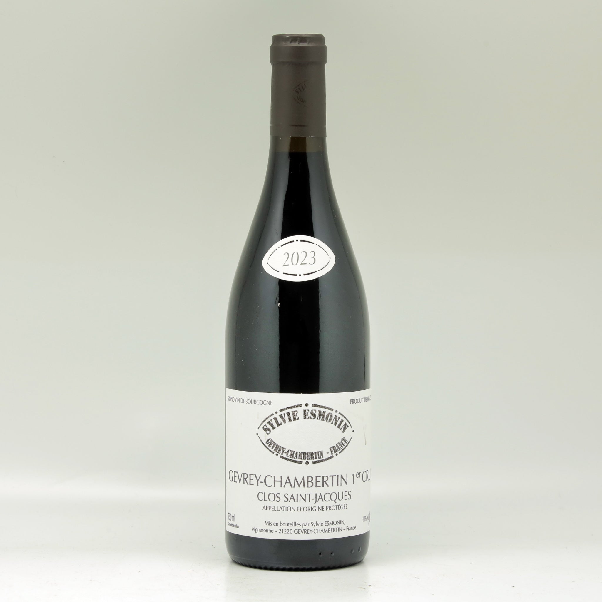 Domaine Sylvie Esmonin Gevrey Chambertin Clos Saint Jacques 1er Cru 2023 Red wine Bottle
