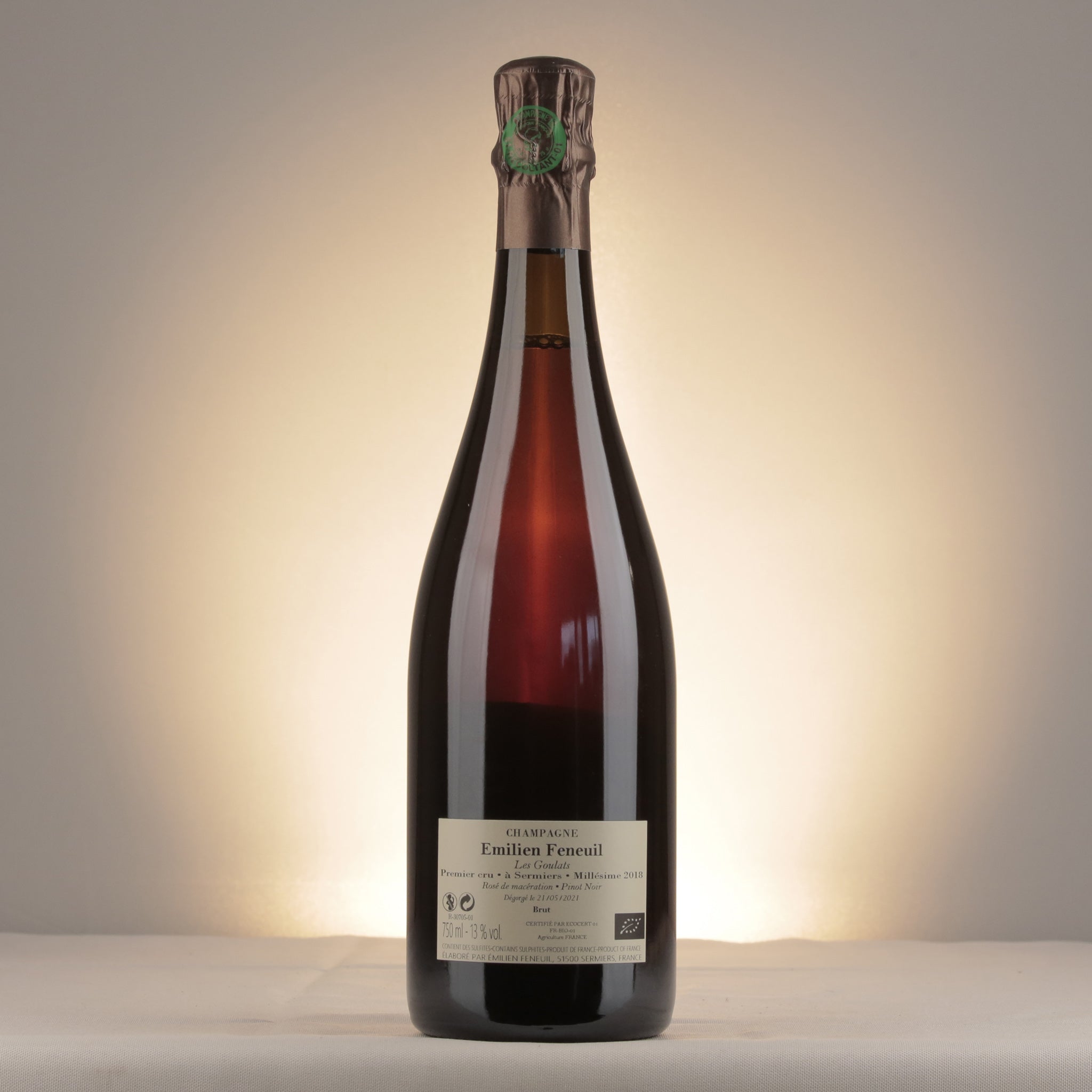 Champagne Feneuil Émilien Champagne Les Goulats Rosé de Macération 2018 Bottle back