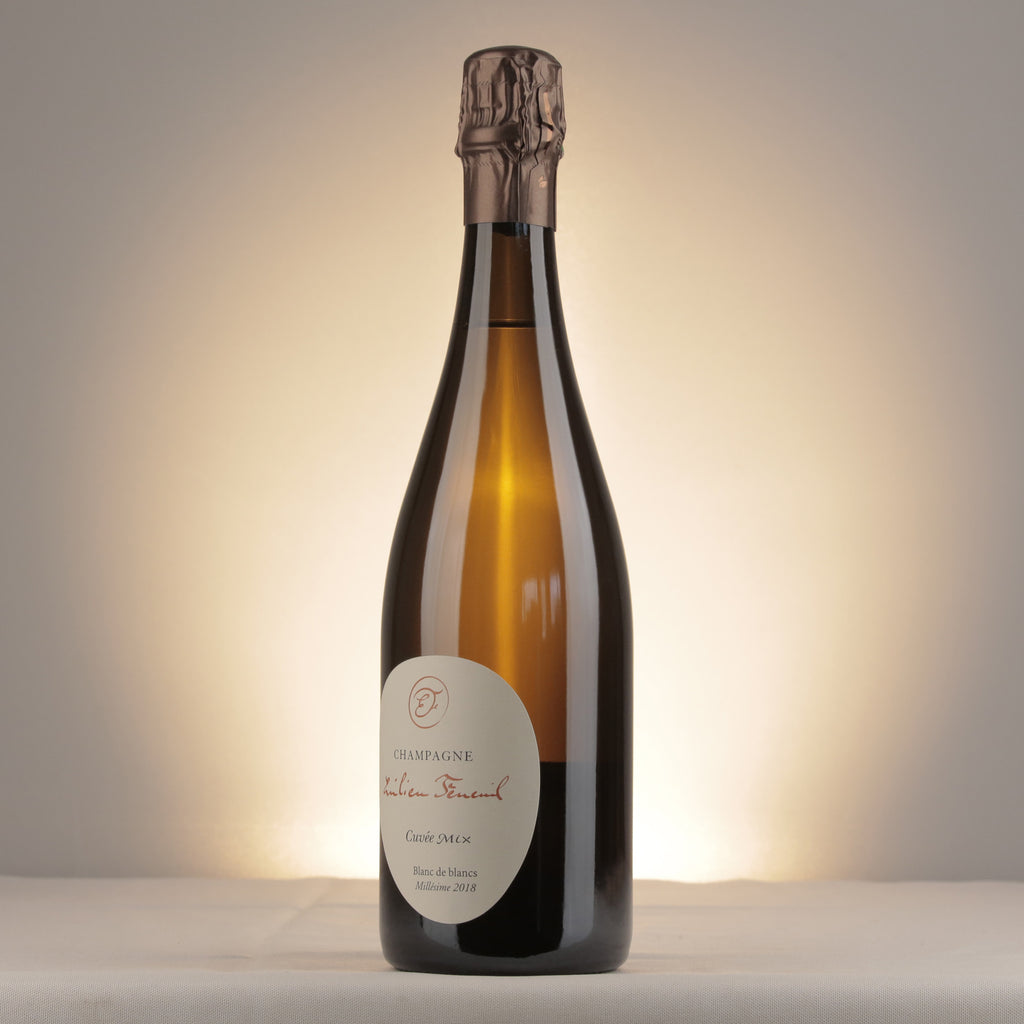 Champagne Feneuil Émilien Cuvée Mix Blanc de Blancs 2018 Bottle detail