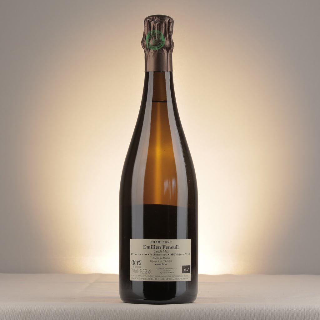Champagne Feneuil Émilien Cuvée Mix Blanc de Blancs 2018 Bottle back