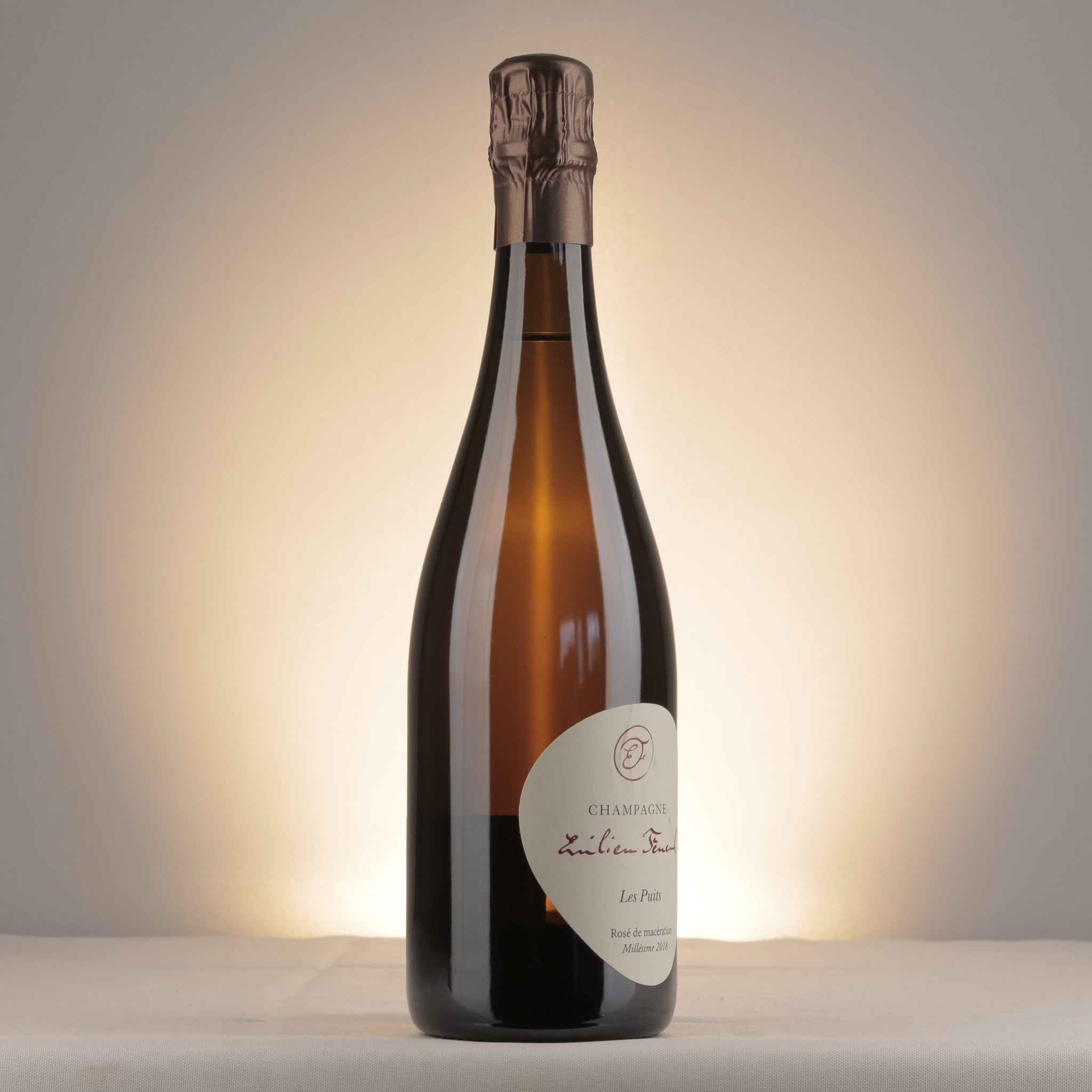 Champagne Feneuil Émilien Les Puits Rose de Macération 1er Cru Champagne 2018 Bottle label