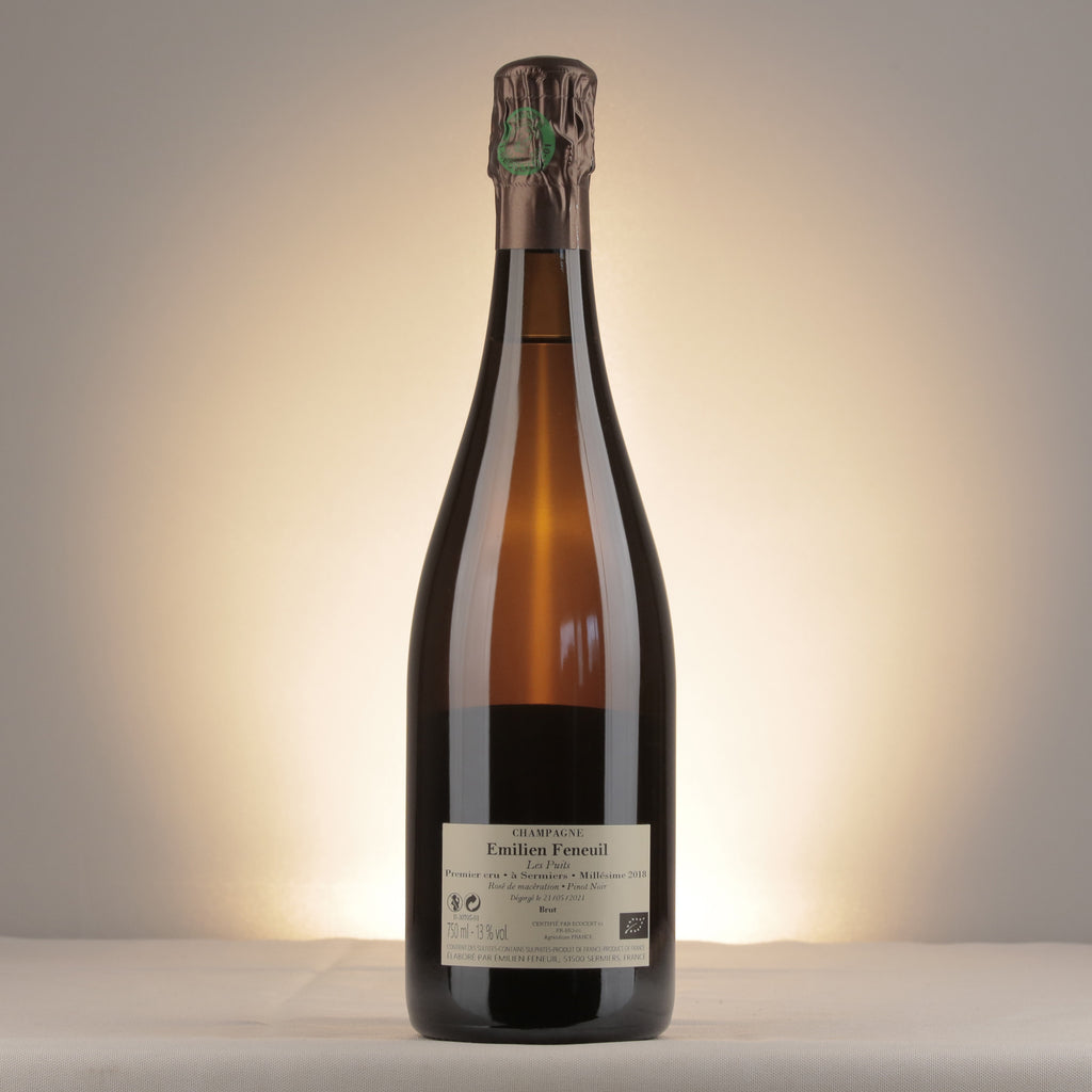 Champagne Feneuil Émilien Les Puits Rose de Macération 1er Cru Champagne 2018 Bottle back