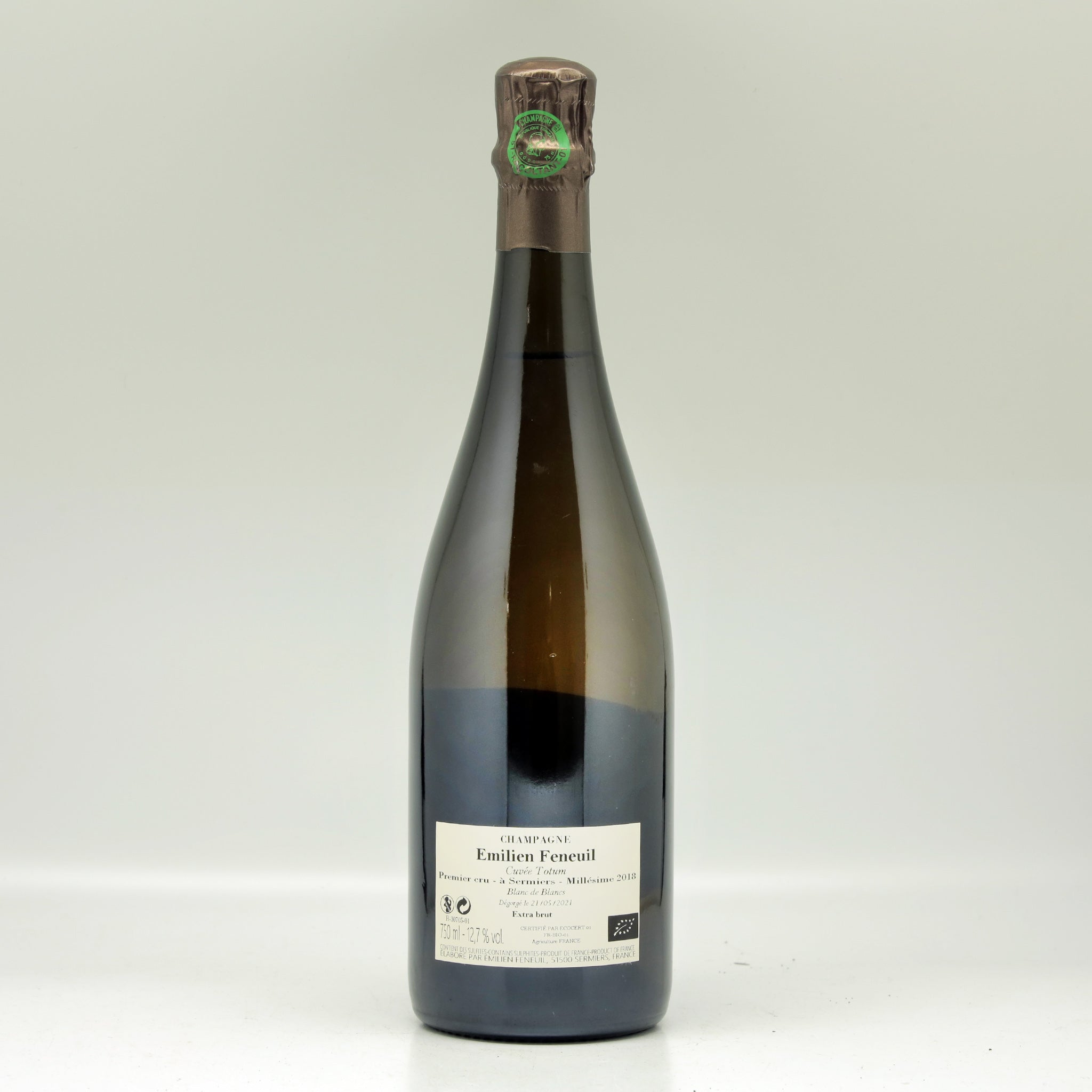 Champagne Feneuil Émilien Totum Blanc de Blancs 1er Cru 2018 Champagne Bottle