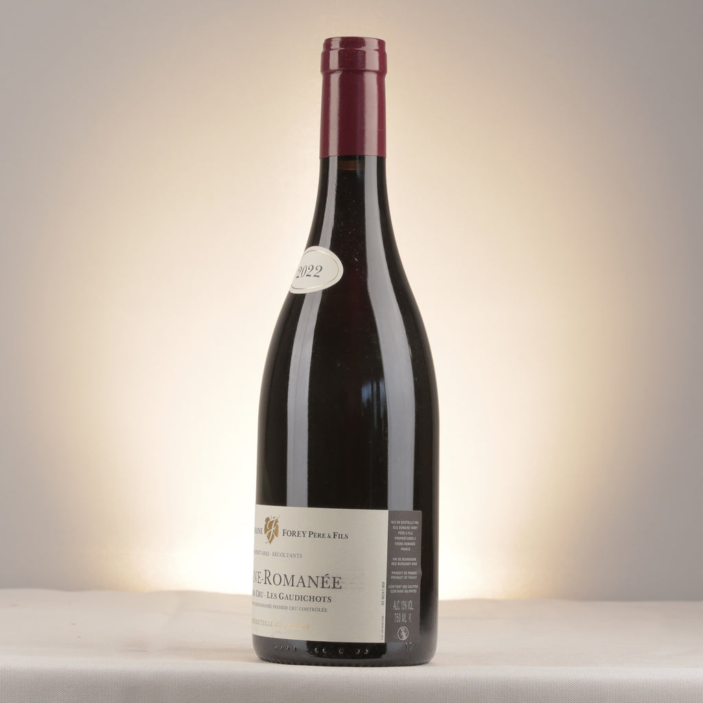 Domaine Forey Père et Fils Vosne-Romanee 1er Cru Les Gaudichots 2022 Bottle detail