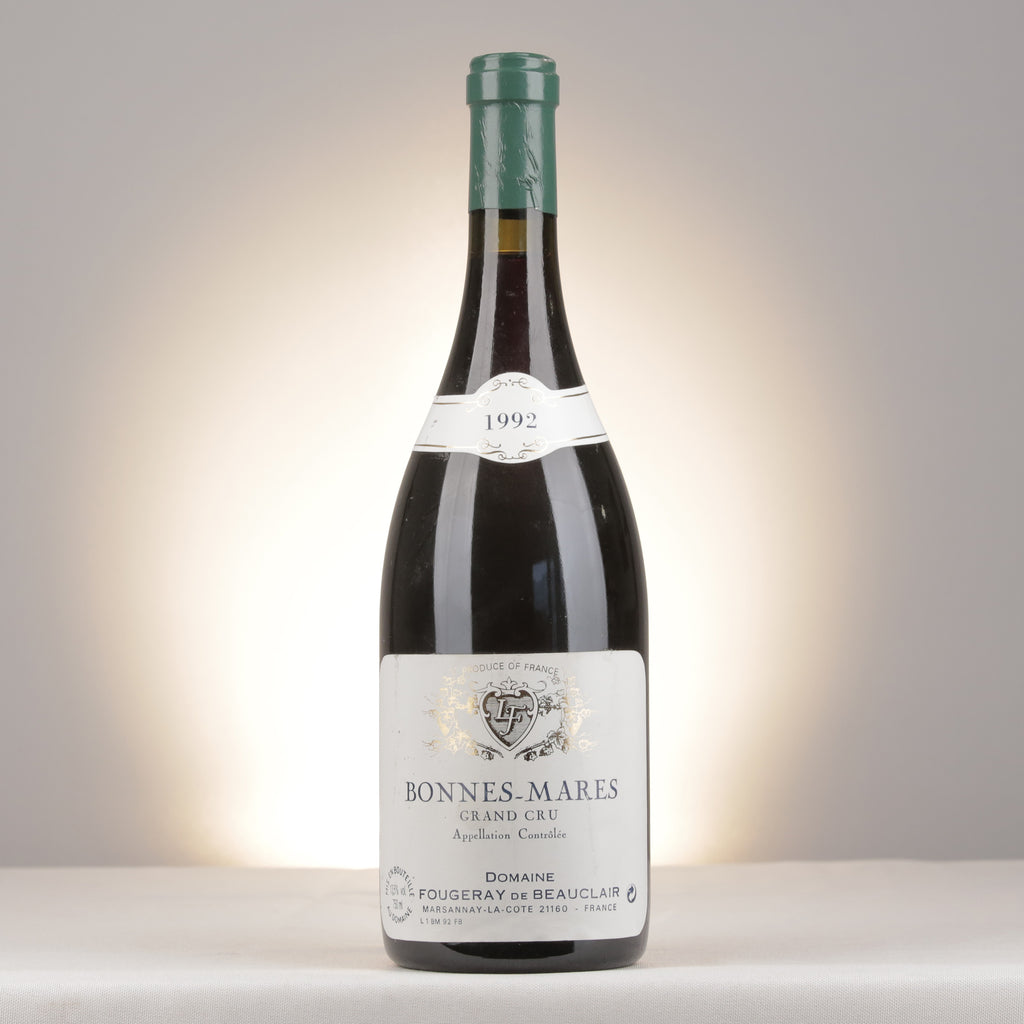 Fougeray de Beauclair Bonnes Mares Grand Cru 1992 Bottle front