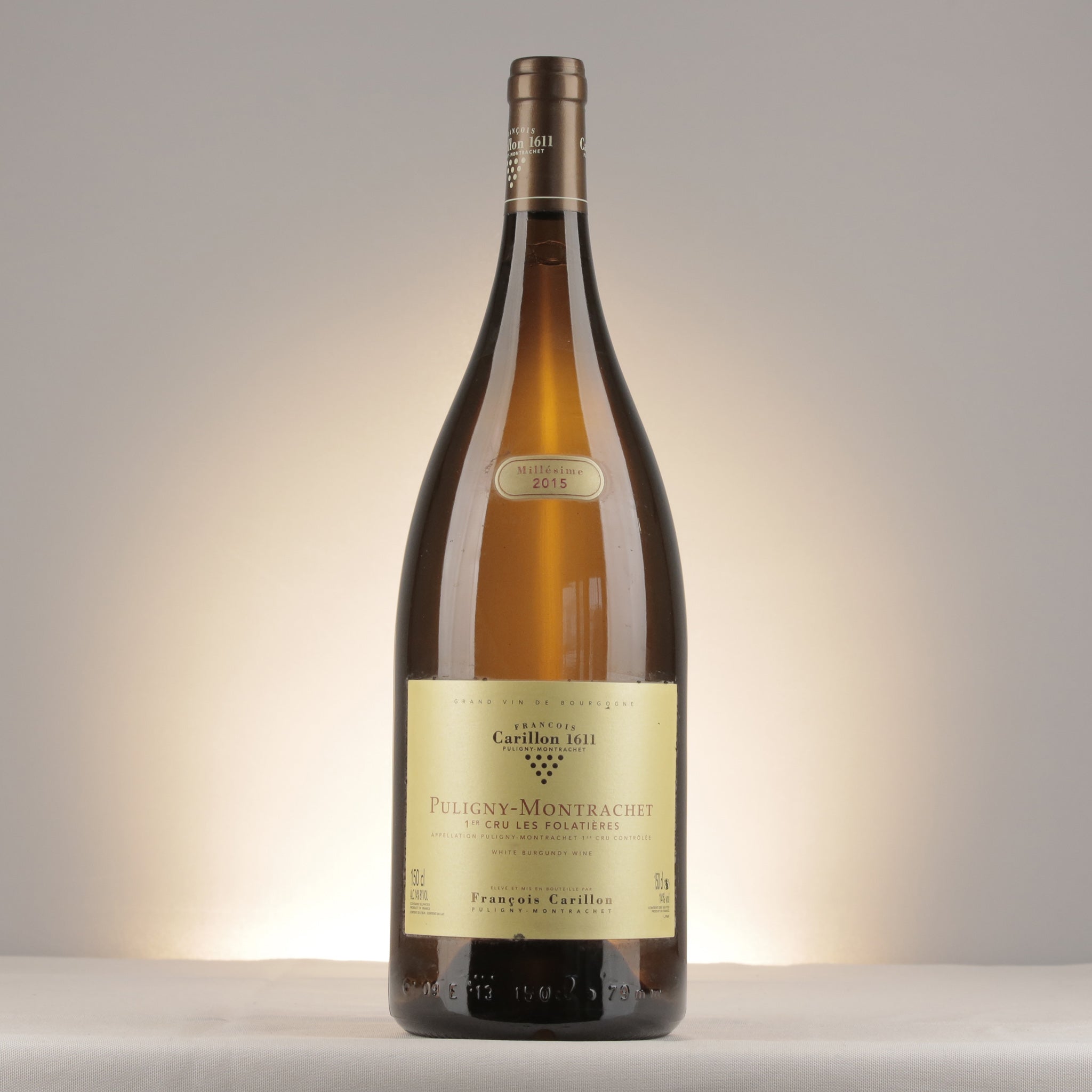 Francois Carillon Puligny-Montrachet 1er Cru Les Folatières 2015 Magnum front