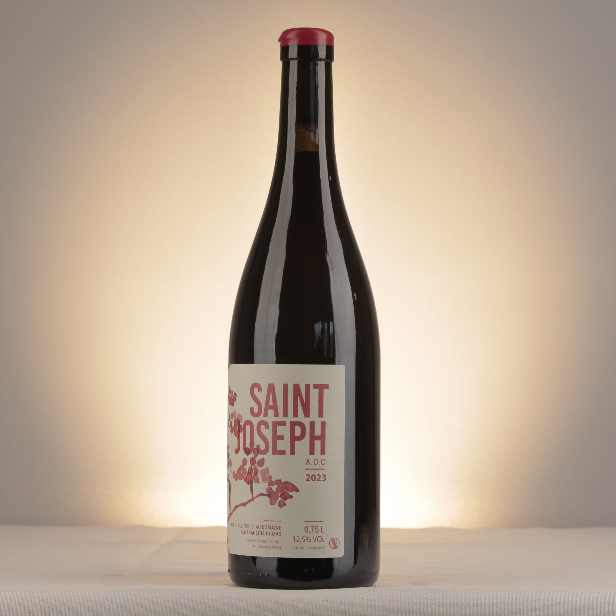 François Dumas Saint Joseph 2023 Bottle detail