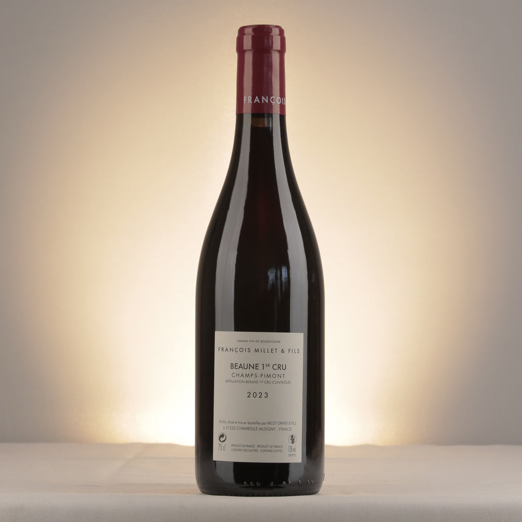 François Millet & Fils Beaune 1er Cru Champs Pimont 2023 Bottle back